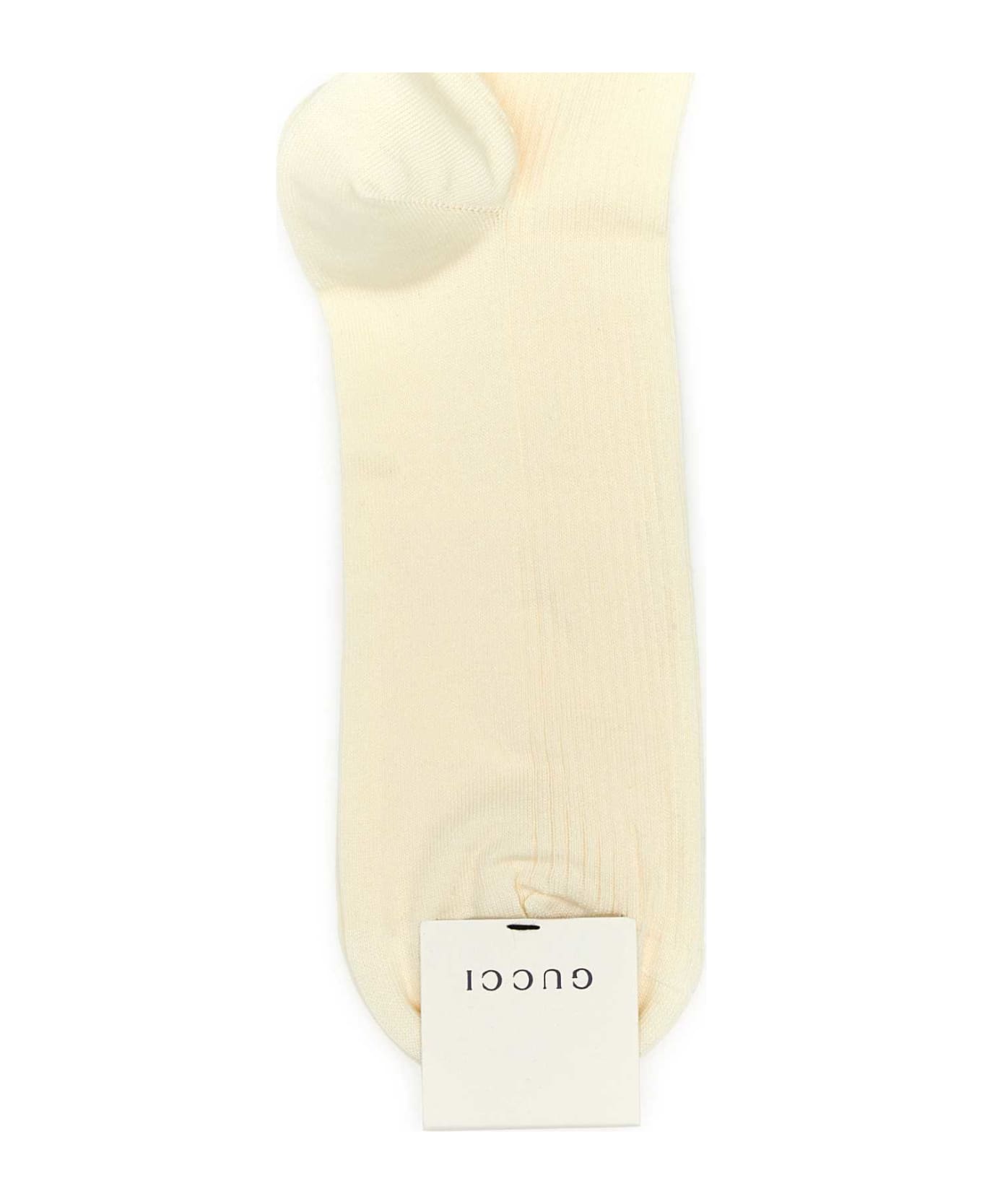 Gucci Ivory Stretch Cotton Blend Socks - IVORY