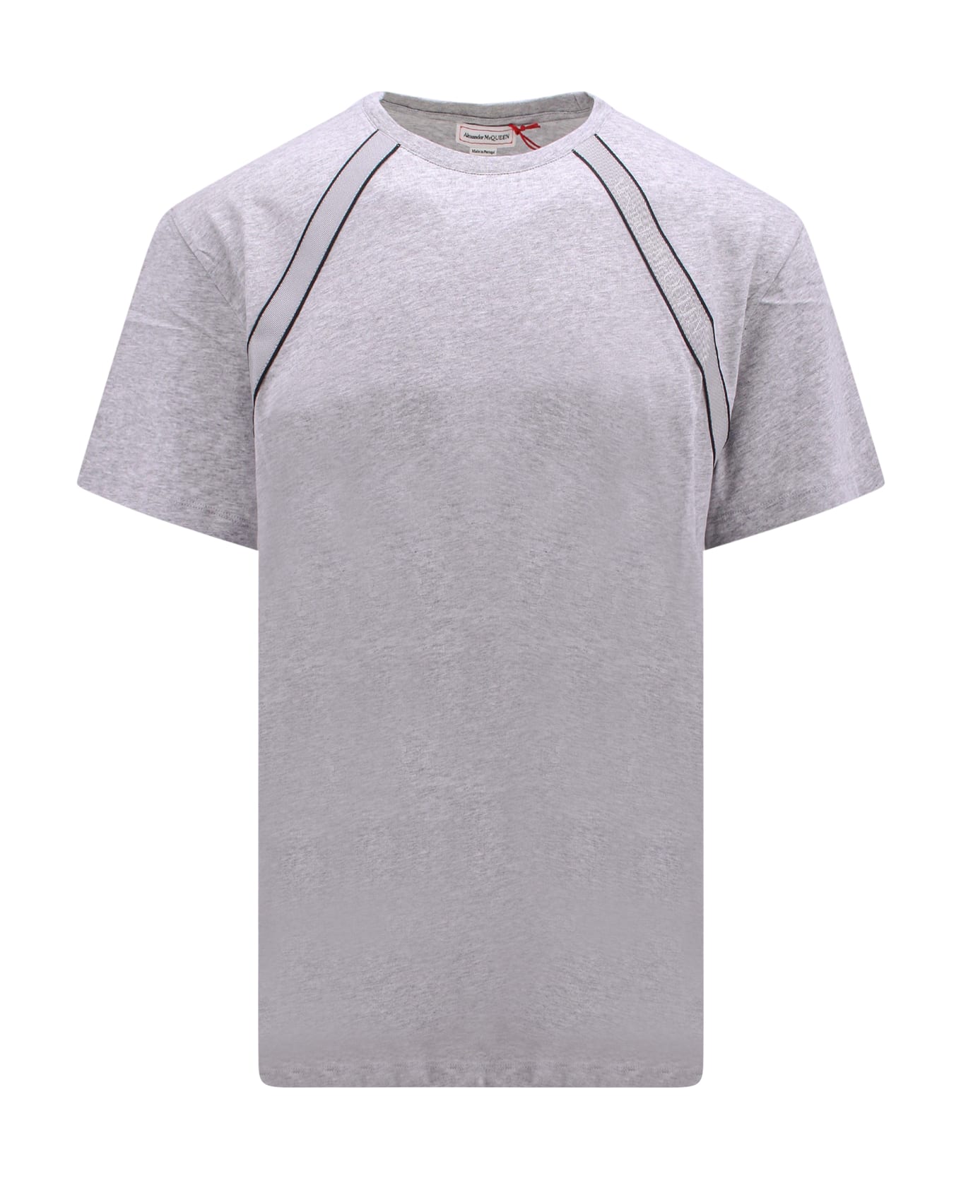 Alexander McQueen Logo Tape T-shirt - Grey