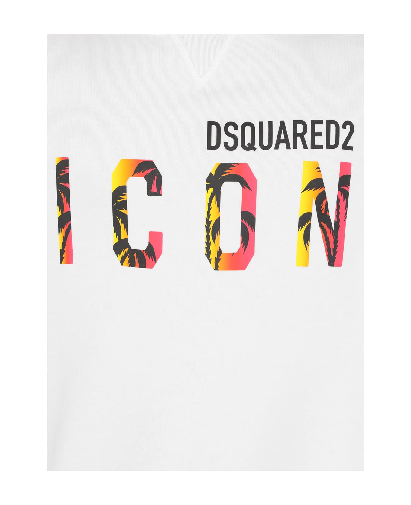 Dsquared2 White Sunset Dsquared2 Icon Hoodie - White