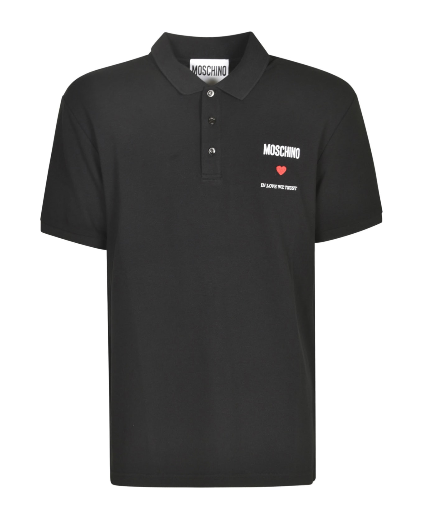 Moschino In Love We Trust Polo Shirt - Black