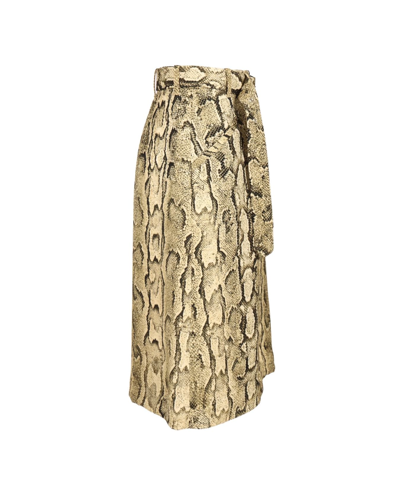 Dries Van Noten 
sheraz
 Skirt With Jacquard Snake Print - ANIMALIER