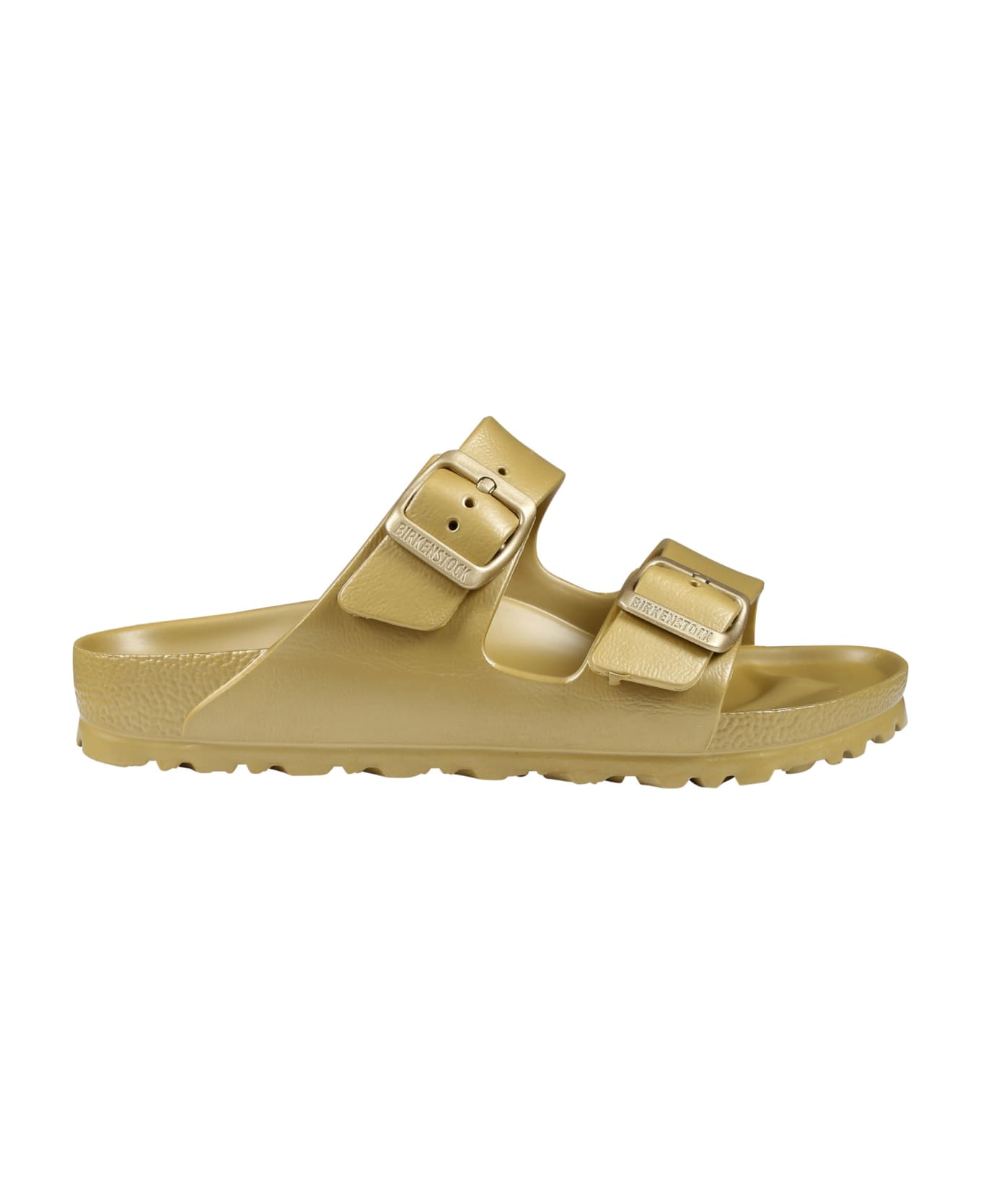 Birkenstock Arizona Eva Gold Sandals For Kids With Logo - Gold