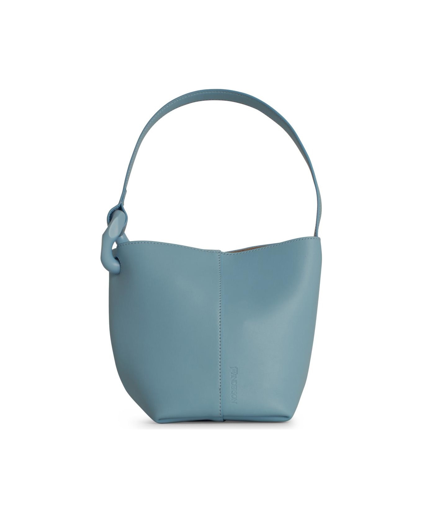 J.W. Anderson 
corner
 Bucket Bag In Light Blue Leather