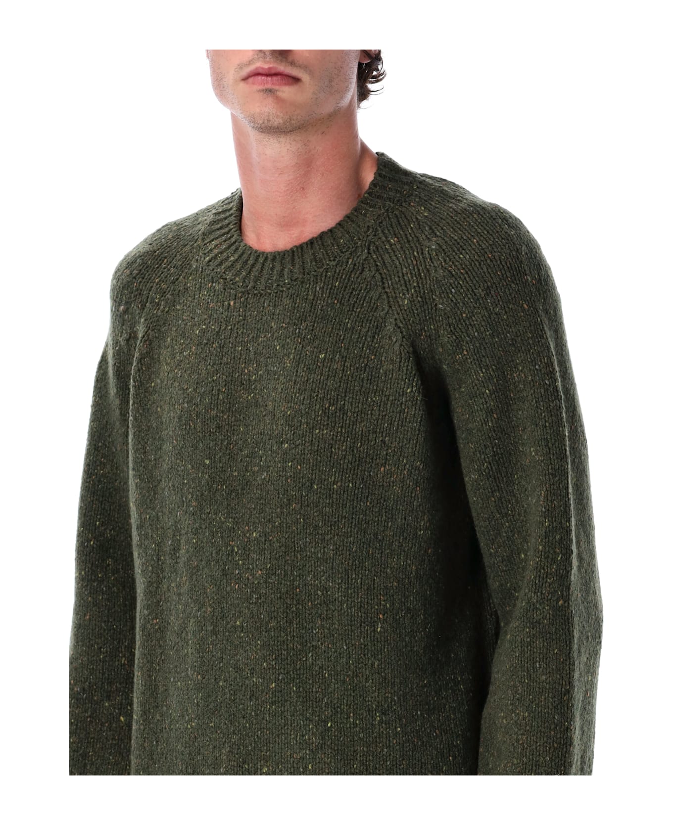 A.P.C. Harris Crewneck Wool Jumper - DK GREEN