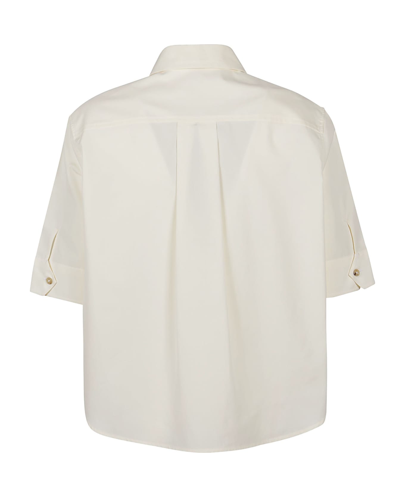 Fay Cropped Short Sleeve Shirt - Mousse
