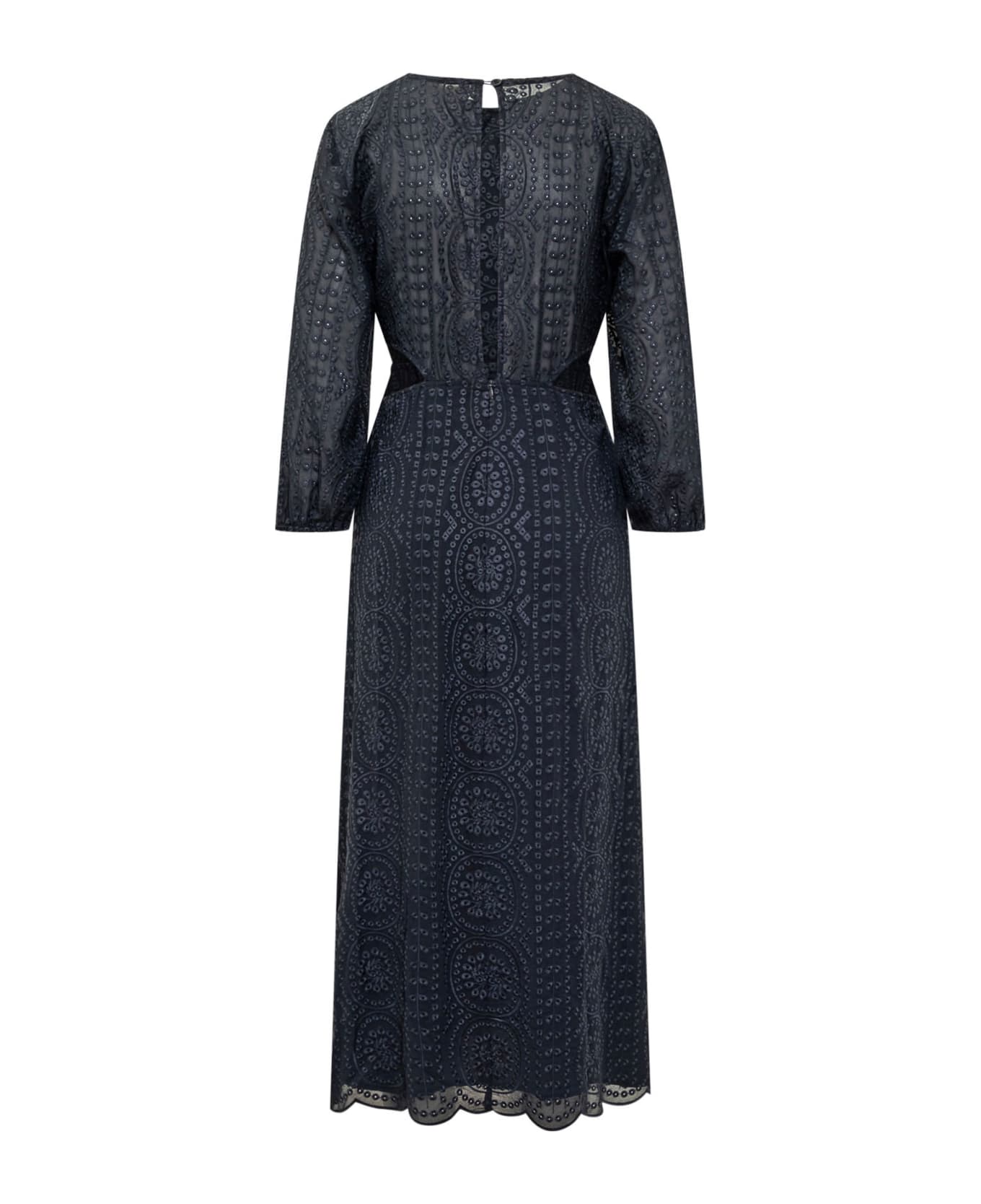 Ba&Sh Dress With English Embroidery - MARINE
