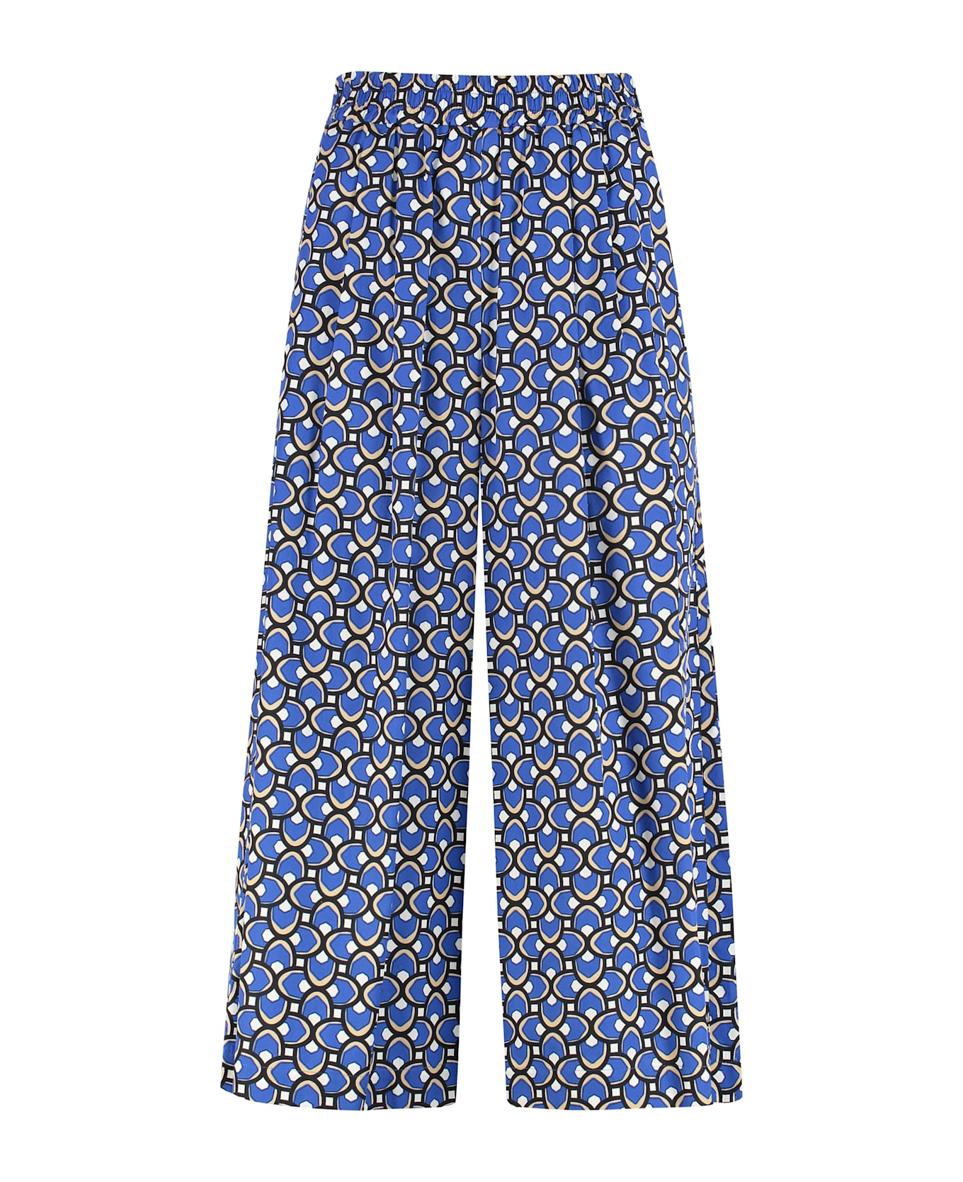 Weekend Max Mara Virgin Poplin Cotton Trousers - blue