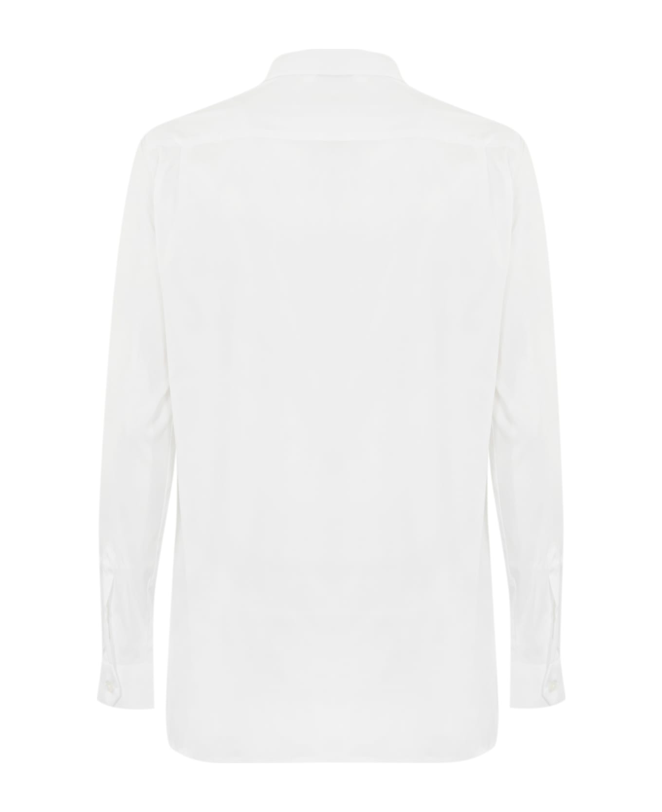 Fay Stretch Poplin Shirt - Bianco シャツ