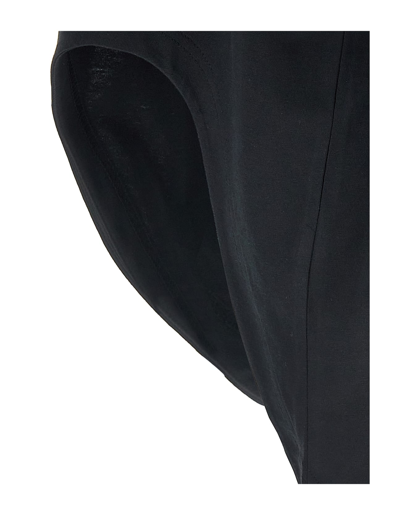 The Attico Slit T-shirt - Black  