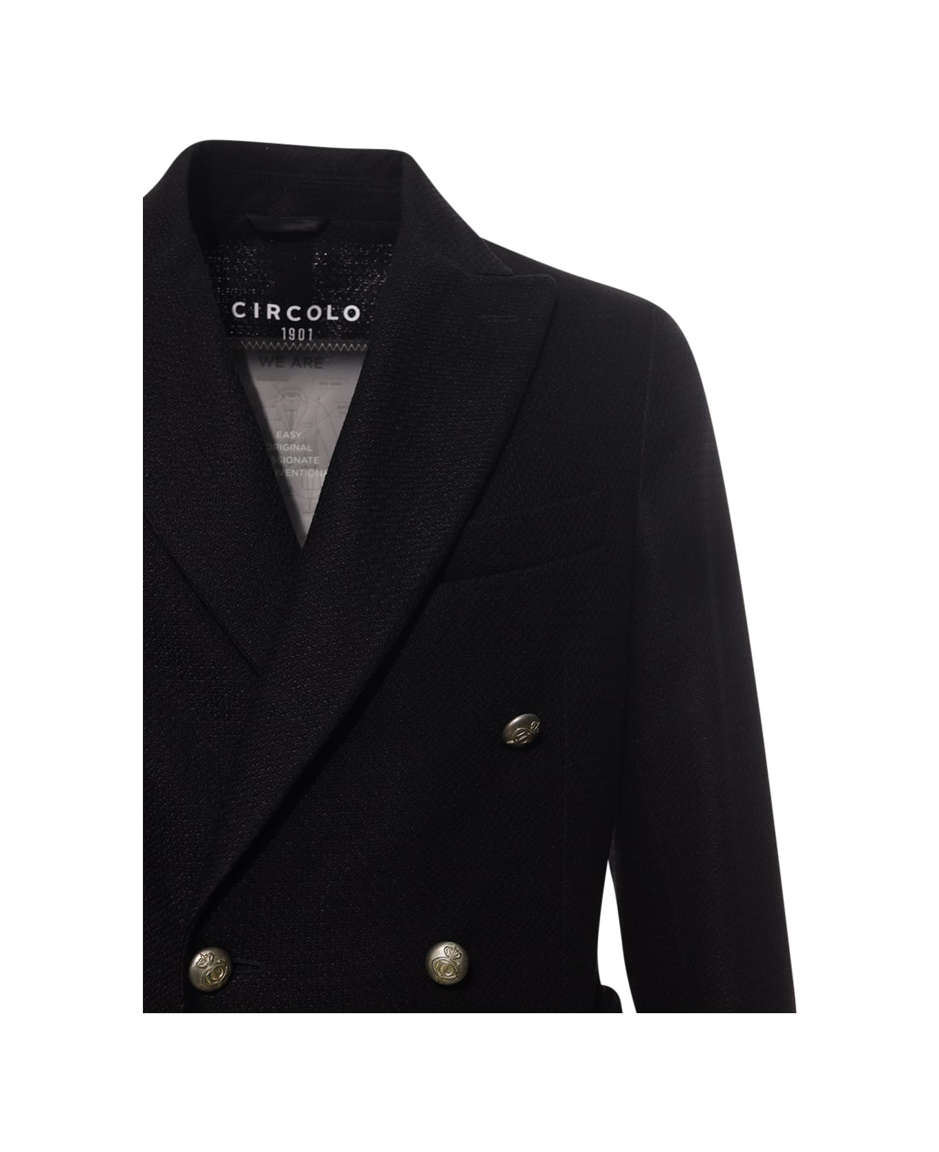 Circolo 1901 Double-breasted Jacket Circolo - Black