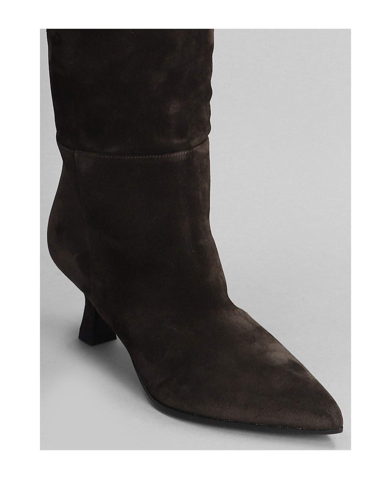 3JUIN Bea 055 High Heels Boots In Brown Suede - brown