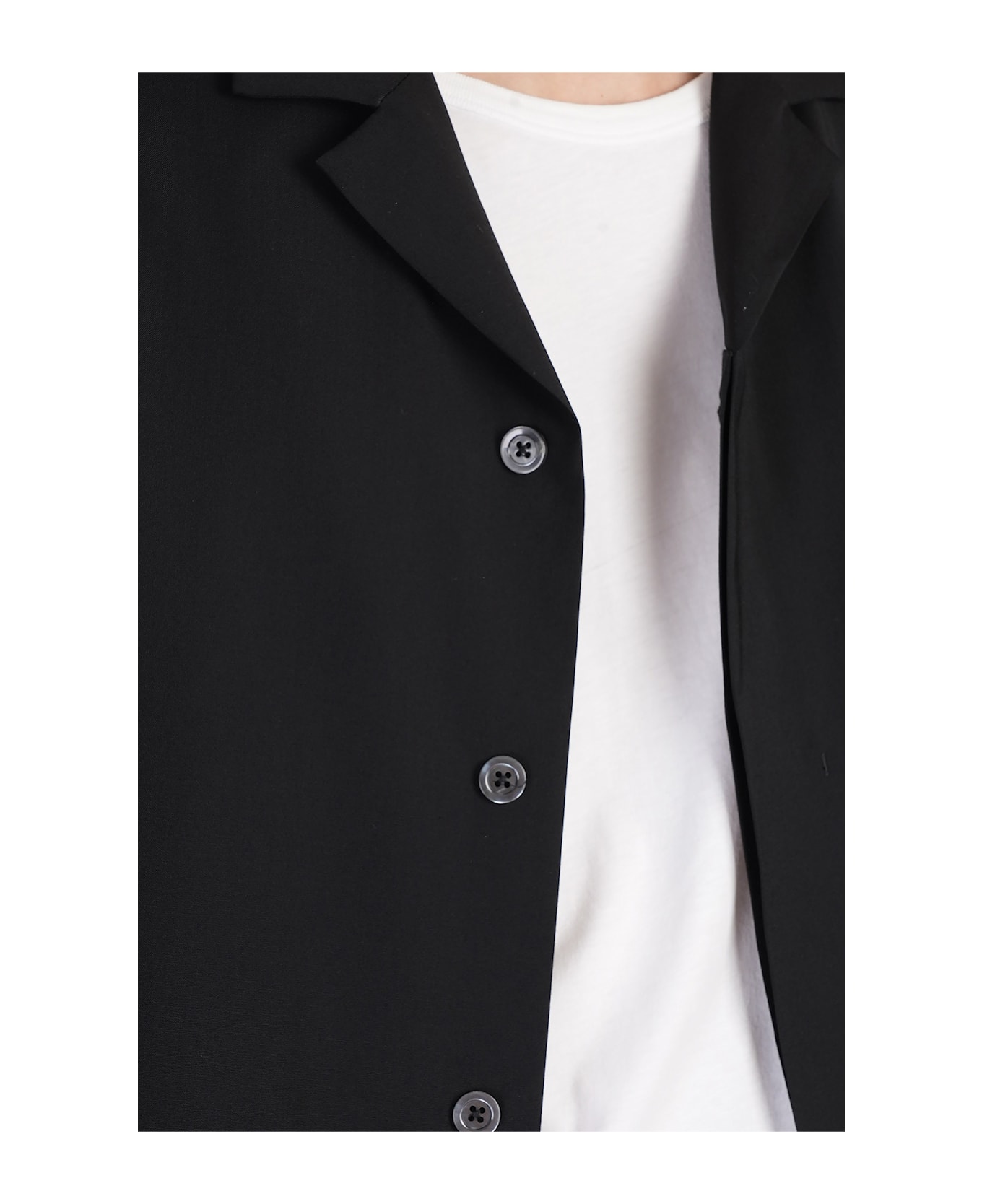 Barena Atila Shirt In Black Wool - black