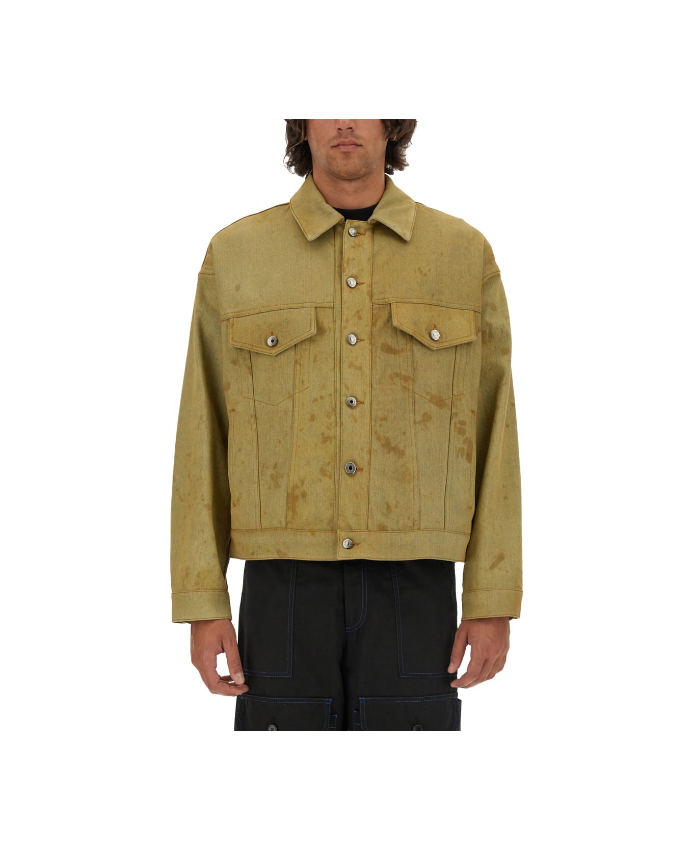 MSGM Denim Jacket Dyed In Tea - DENIM