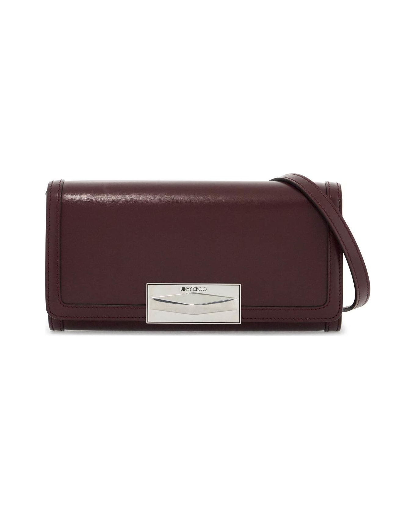 Jimmy Choo Diamond Mini Shoulder Bag - GARNET ANTIQUE SILVER (Purple)