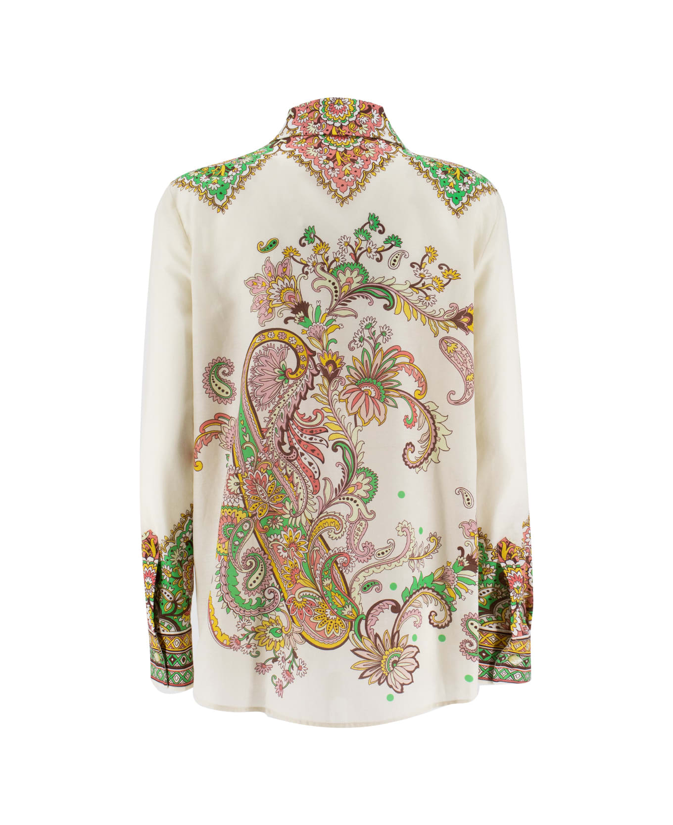 Etro Multicolored Cotton-silk Blend Shirt - PRINT ON WHITE BASE