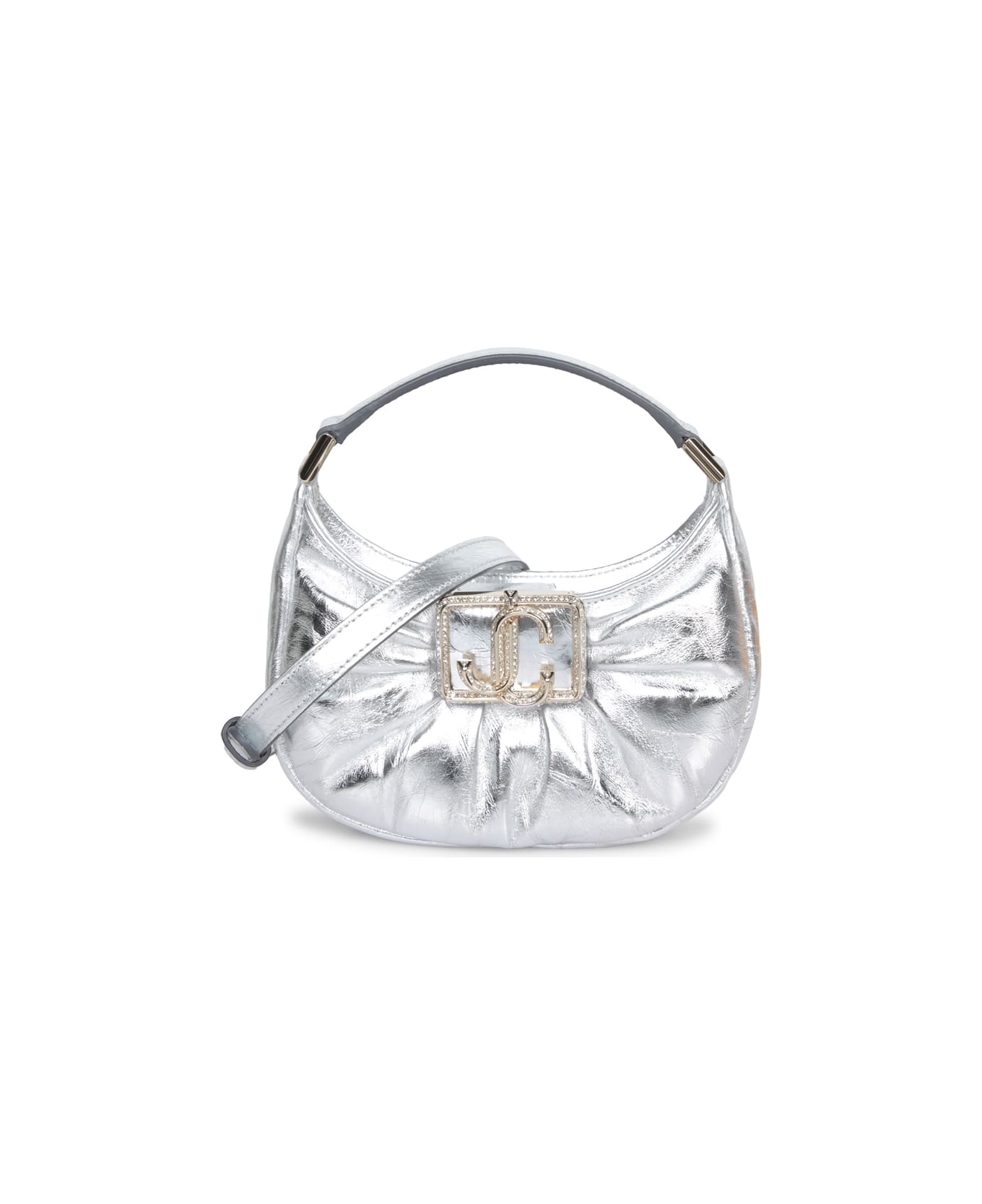 Jimmy Choo Silver Edie Hobo Mini Bag - Metallic