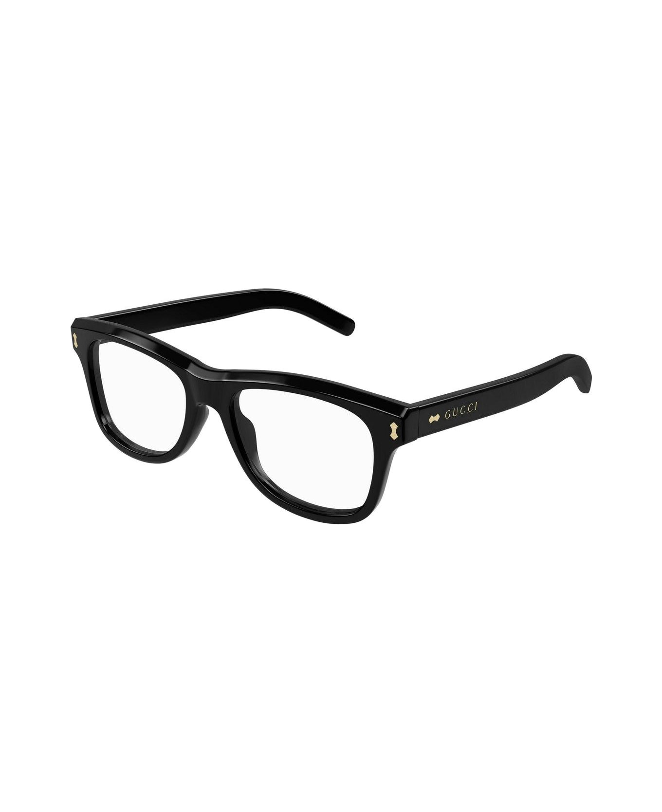 Gucci Eyewear Rectangle Frame Glasses - 005 black black transpare