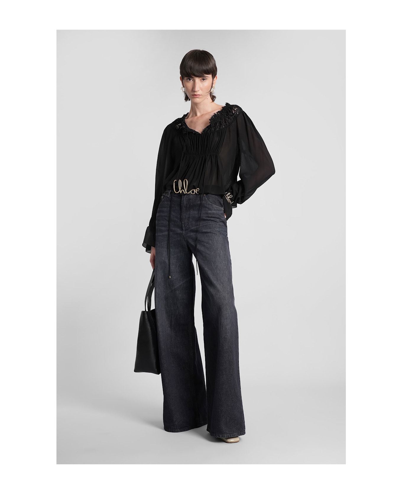 Chloé Blouse In Black Silk - black