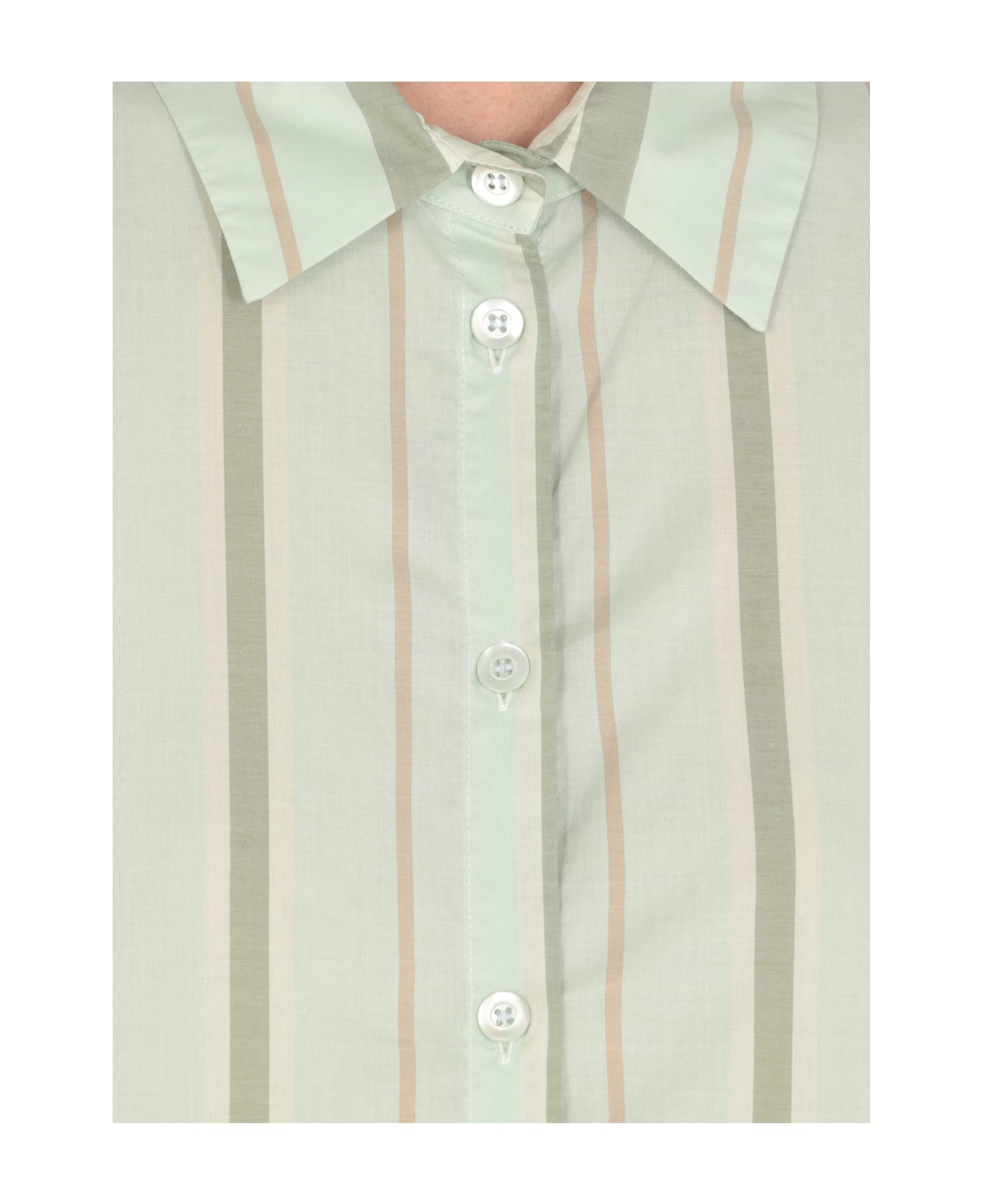 Peserico Striped Shirt - Green