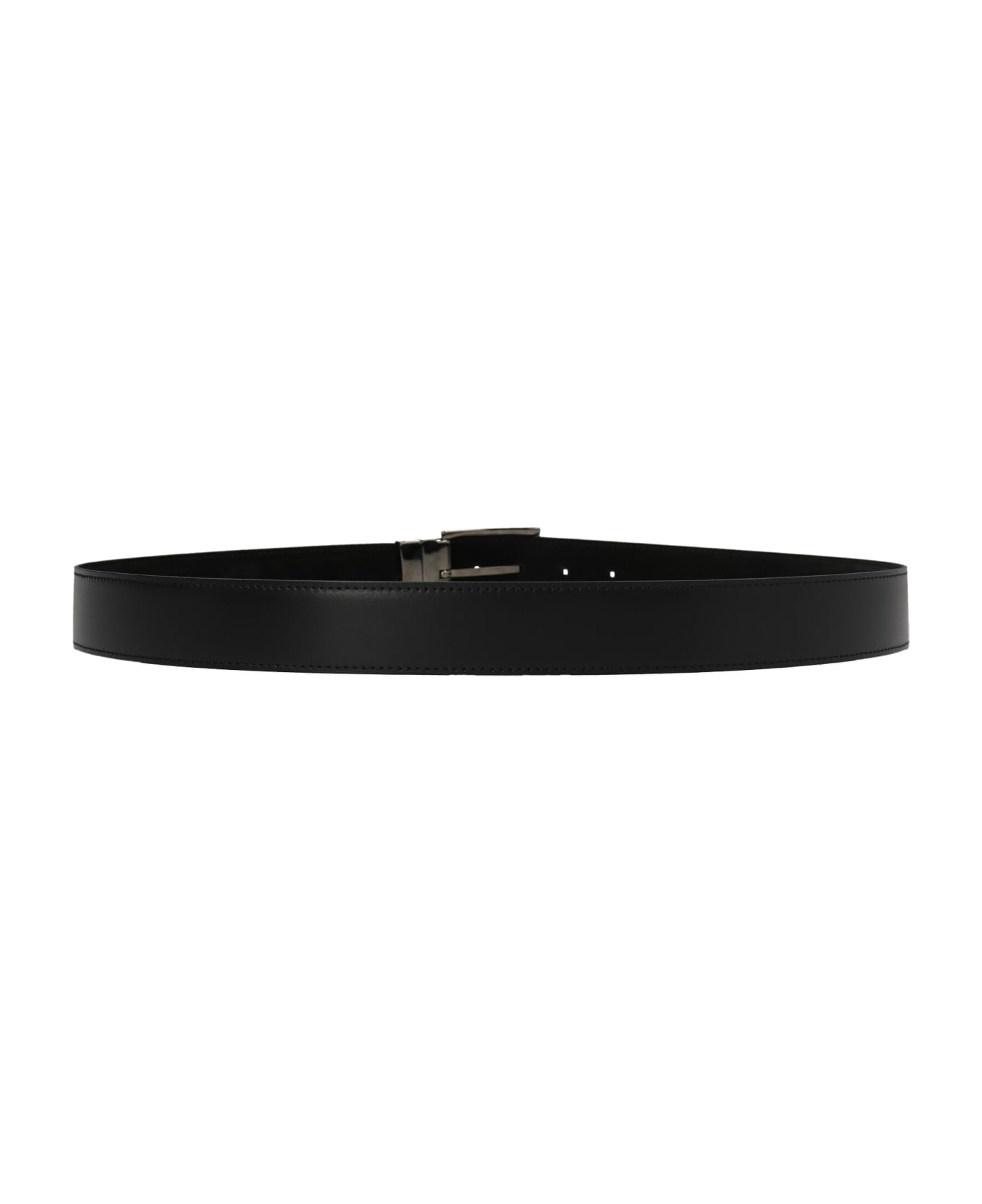 D'Amico Reversible Suede Leather Belt - Black  