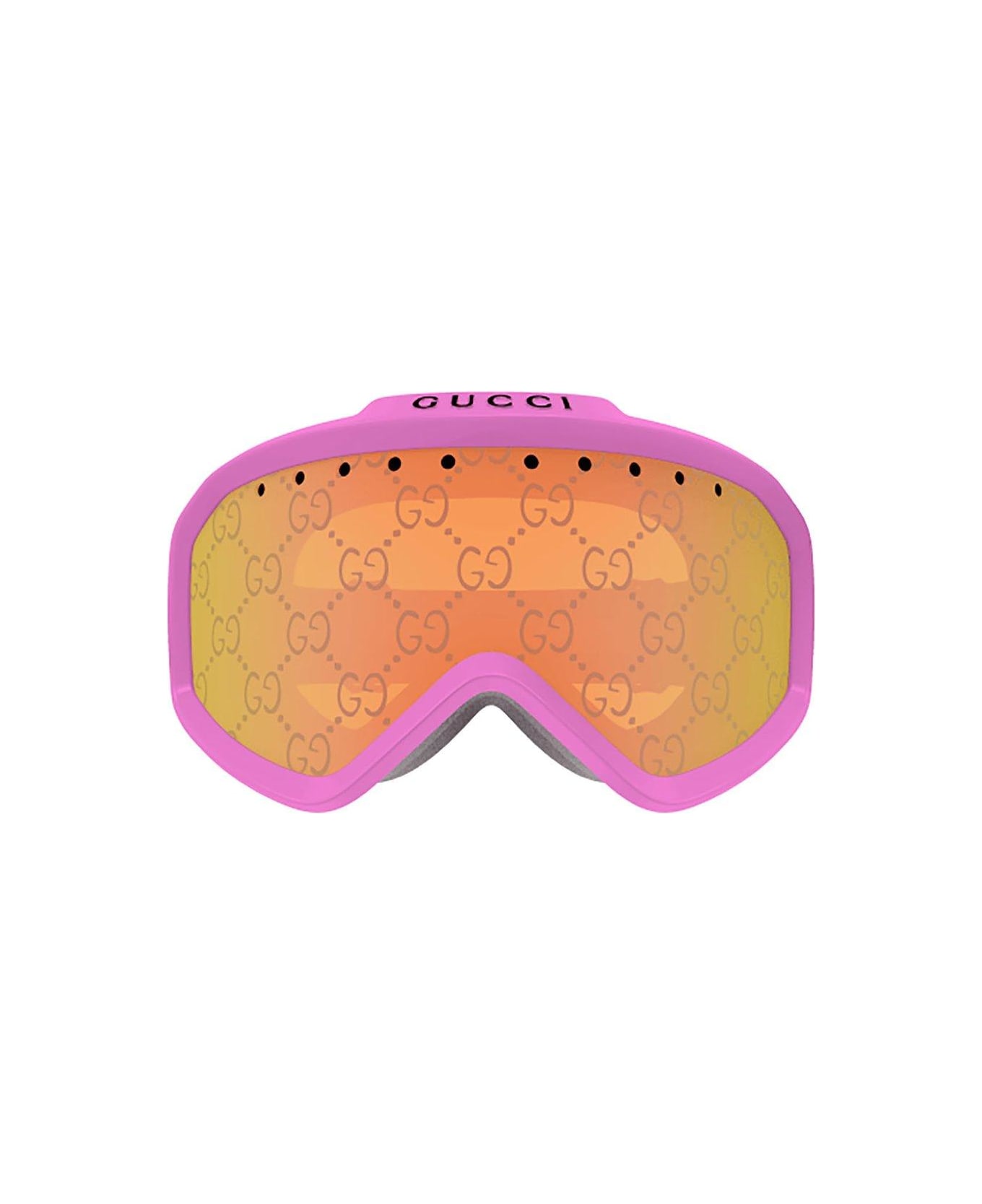 Gucci Eyewear Ski Oversized Frame Goggles - 004 pink multicolor yello