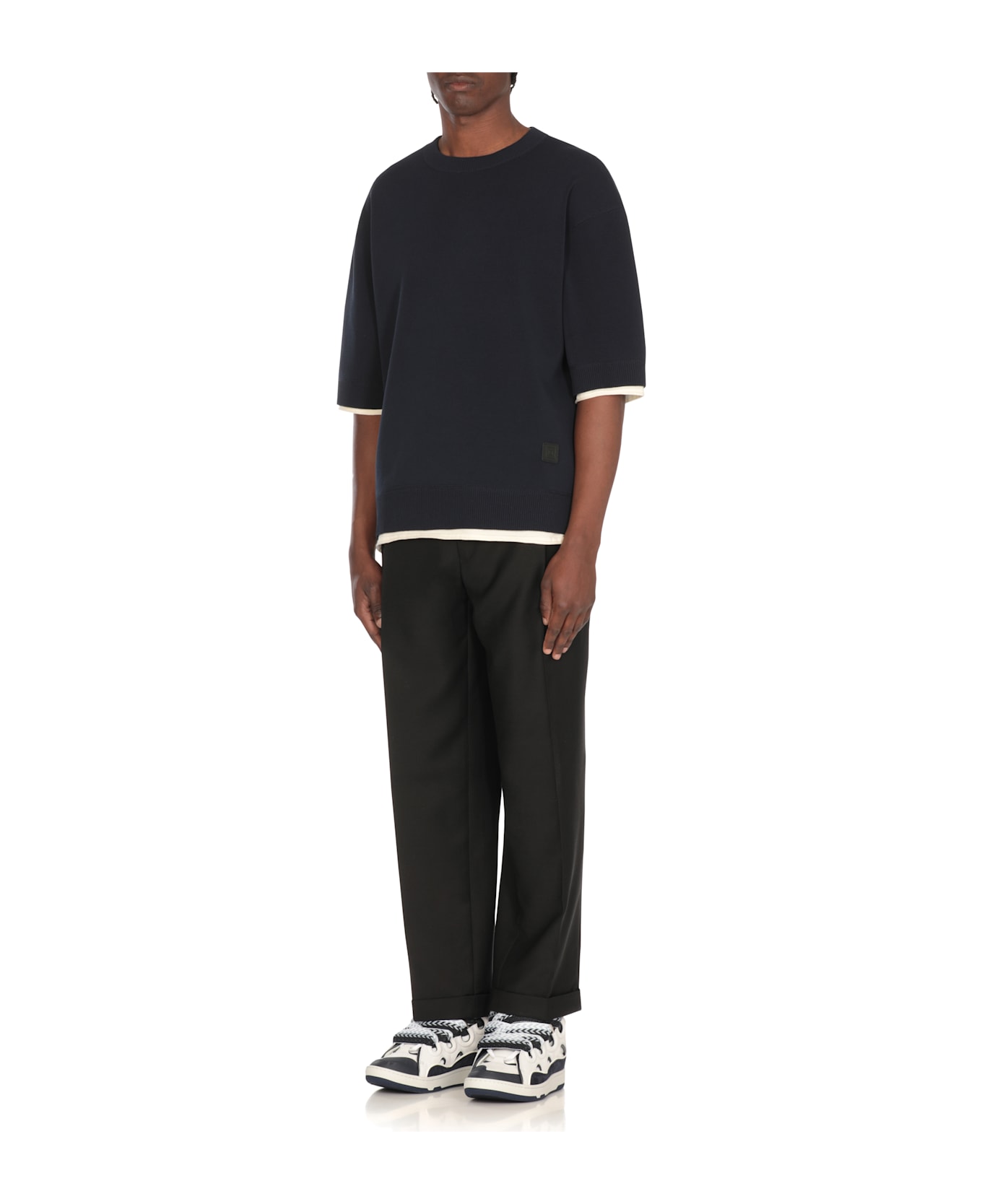 Lanvin Cotton Sweater - Navy Blue