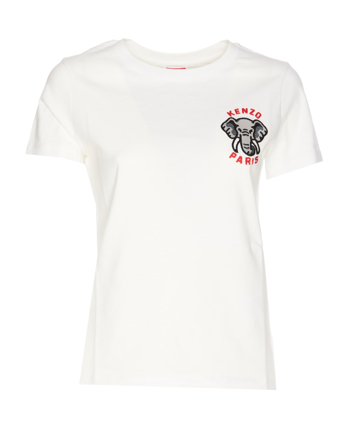 Kenzo Elephant Logo T-shirt - OFF WHITE
