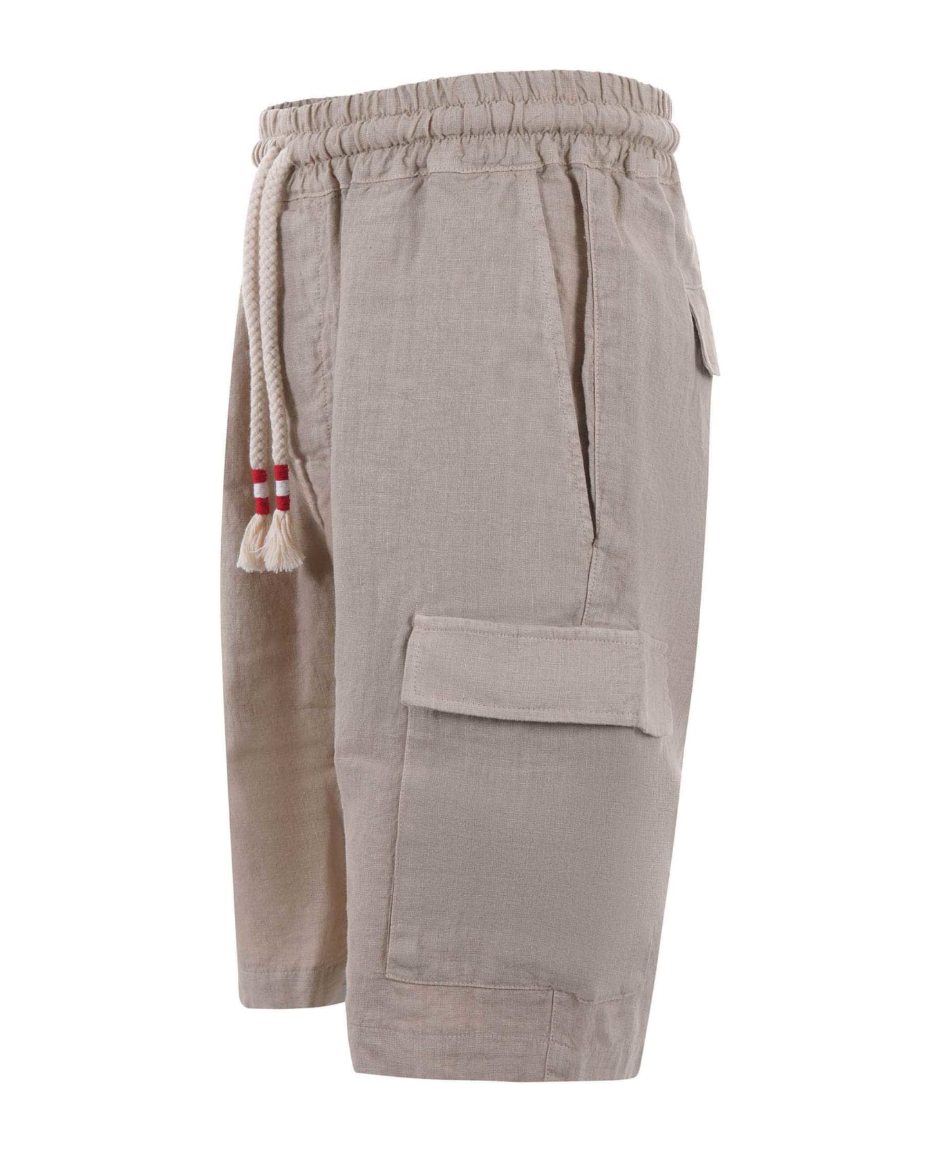 MC2 Saint Barth Linen Shorts - Beige