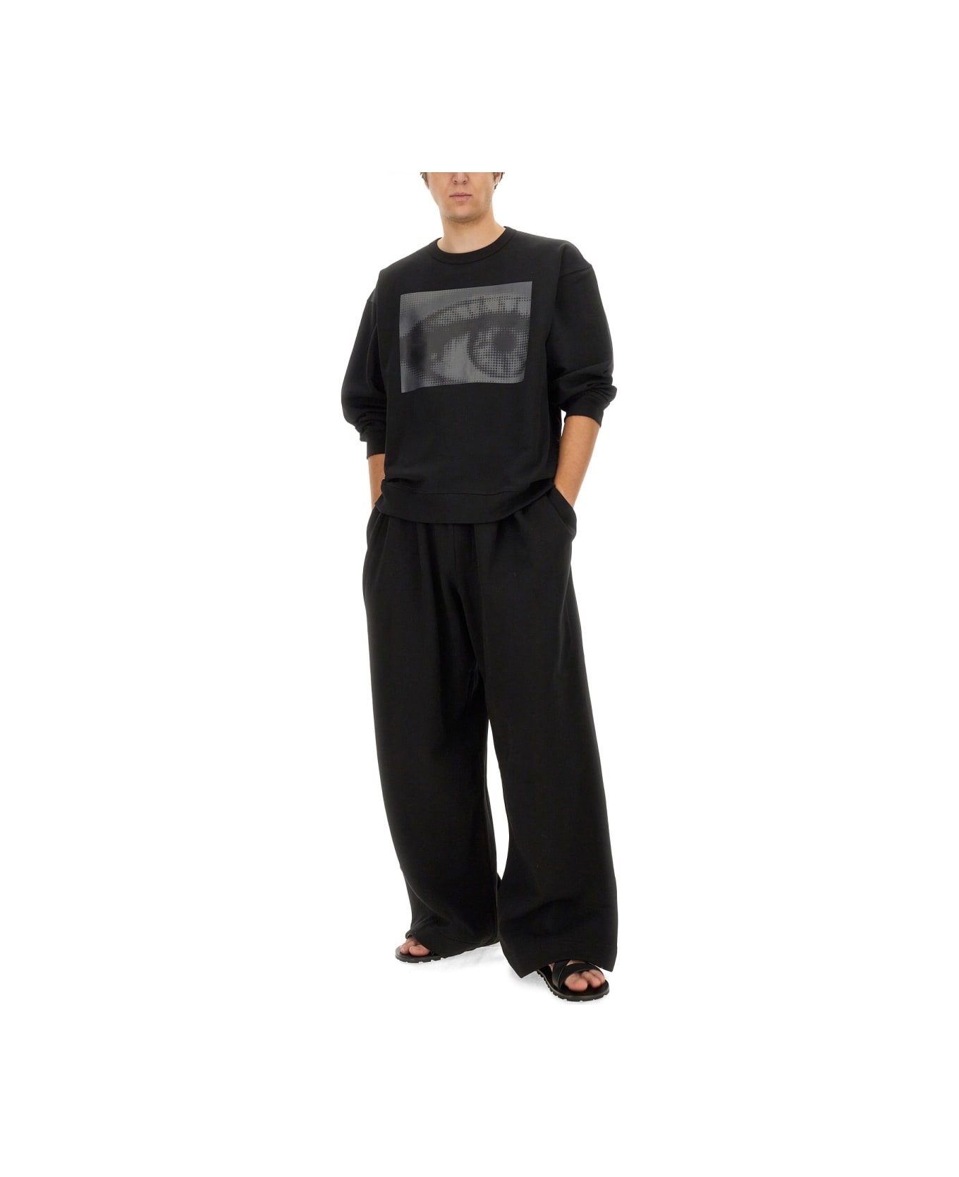 Dries Van Noten Sweatshirt With Print - BLACK