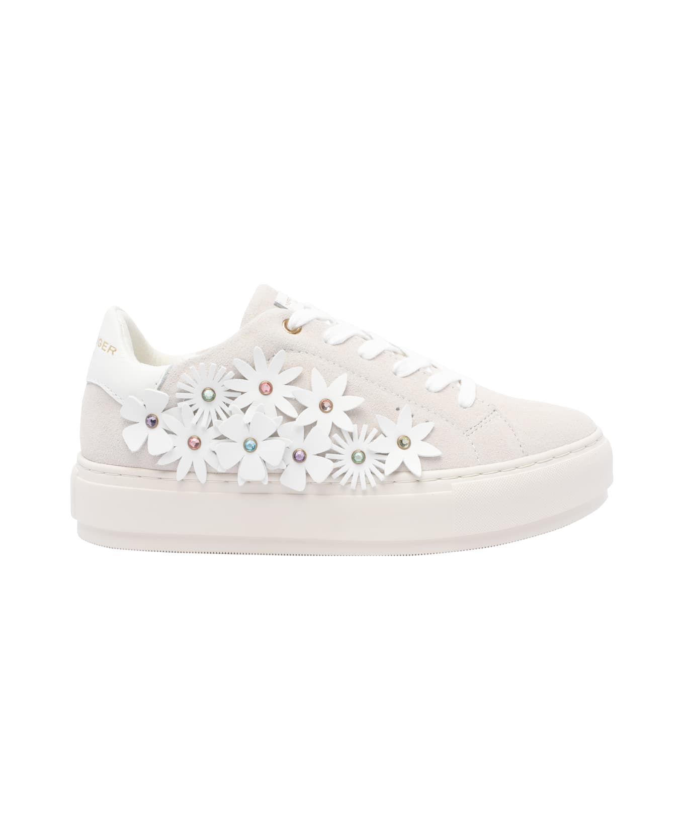 Kurt Geiger Laney Flower Sneakers - White