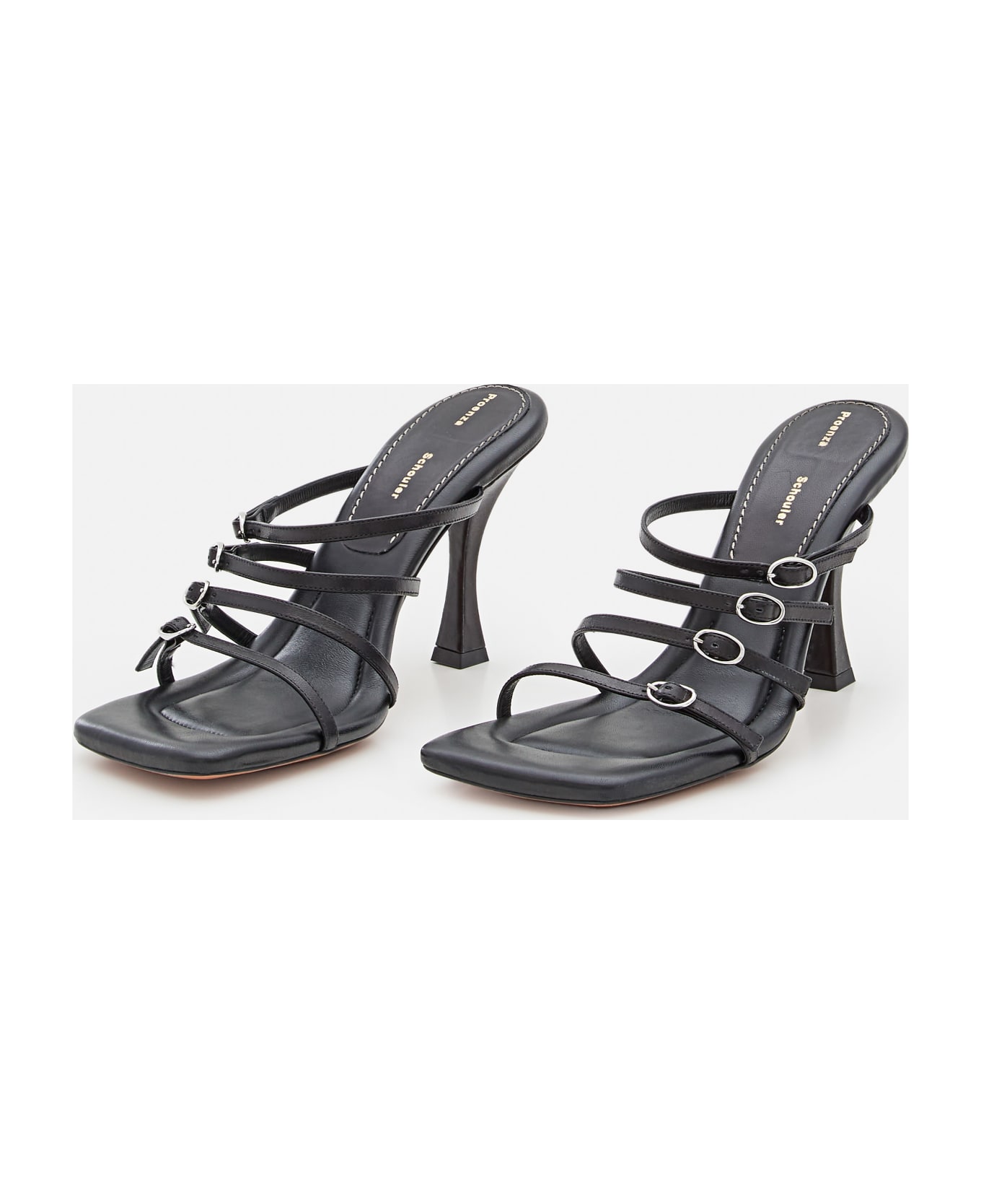 Proenza Schouler 95mm Leather Sandals - Black