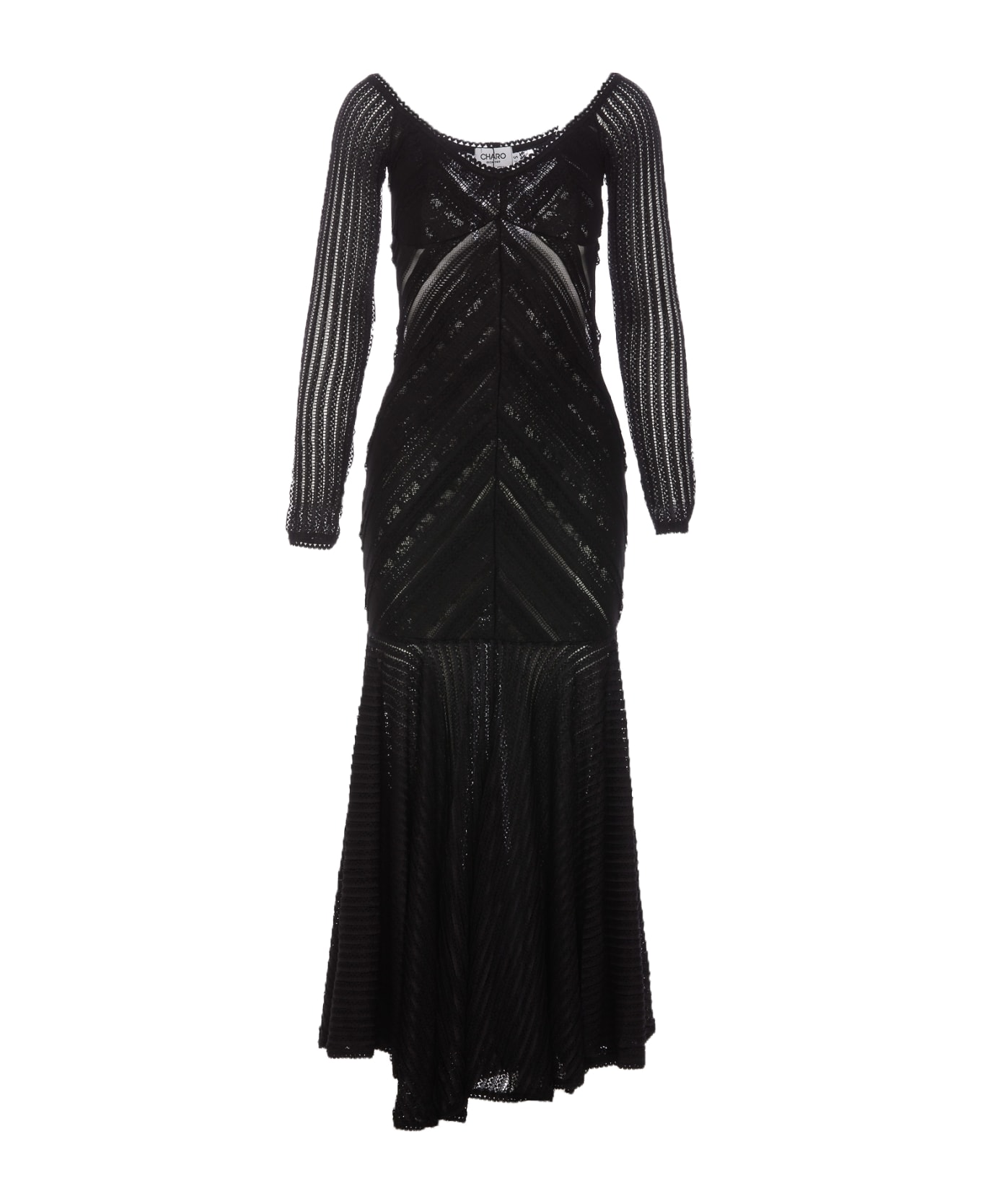 Charo Ruiz Souley Long Dress - Black ワンピース＆ドレス