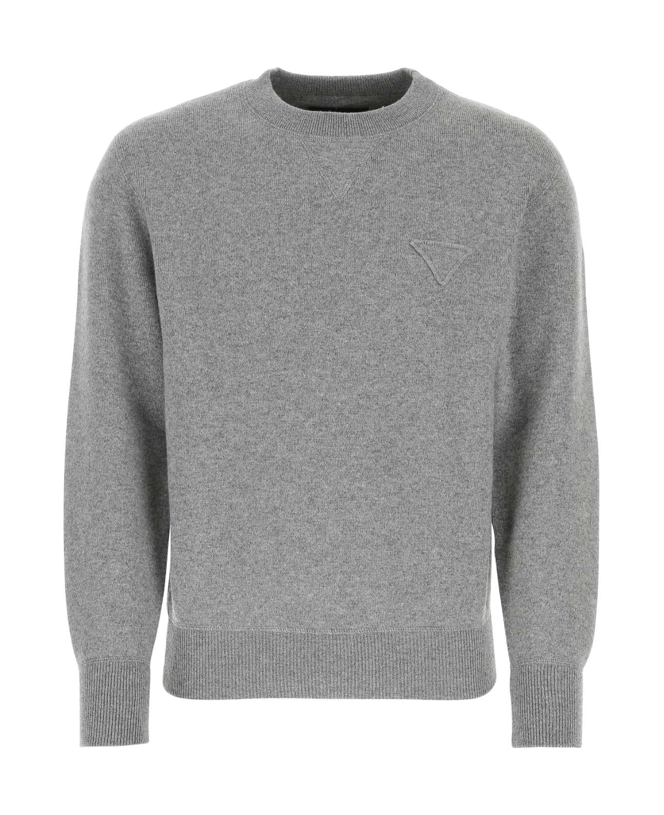 Prada Melange Grey Stretch Cashmere Blend Sweater - GRIGIO ニットウェア