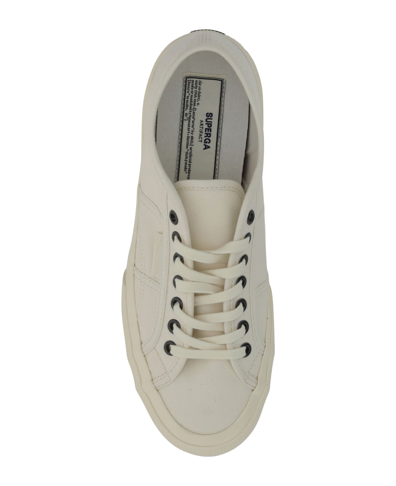 Superga Artifact Herringbone Sneakers - Beige Raw-off White