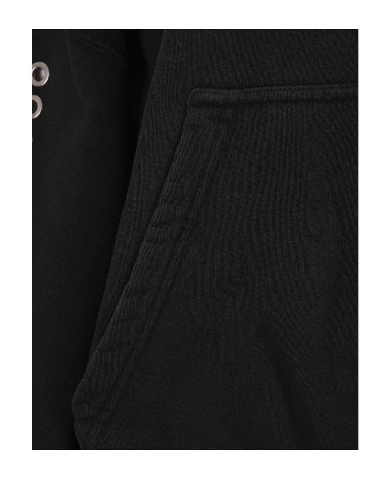 Off-White Diag Eyelet Hoodie In Black - Black