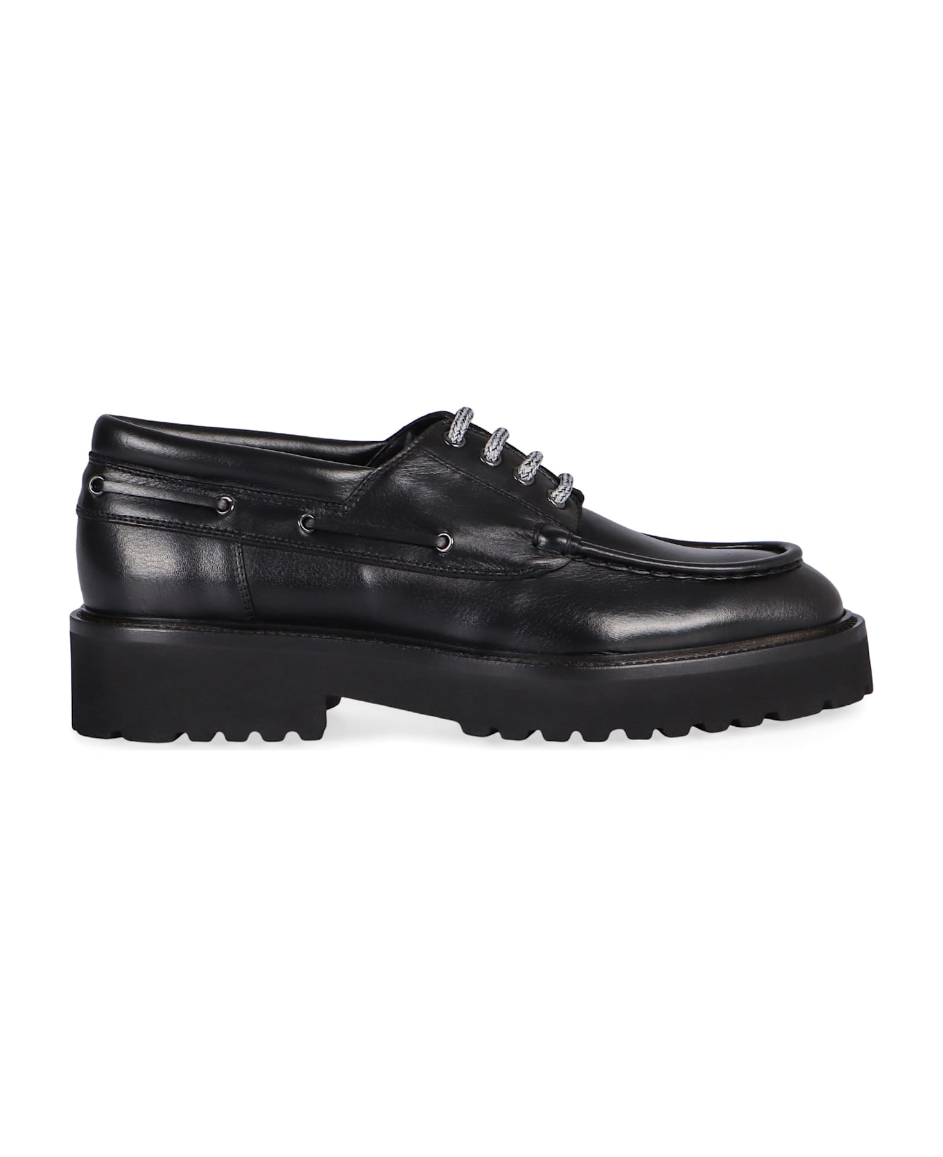 Doucal's Leather Lace-up Shoes - black