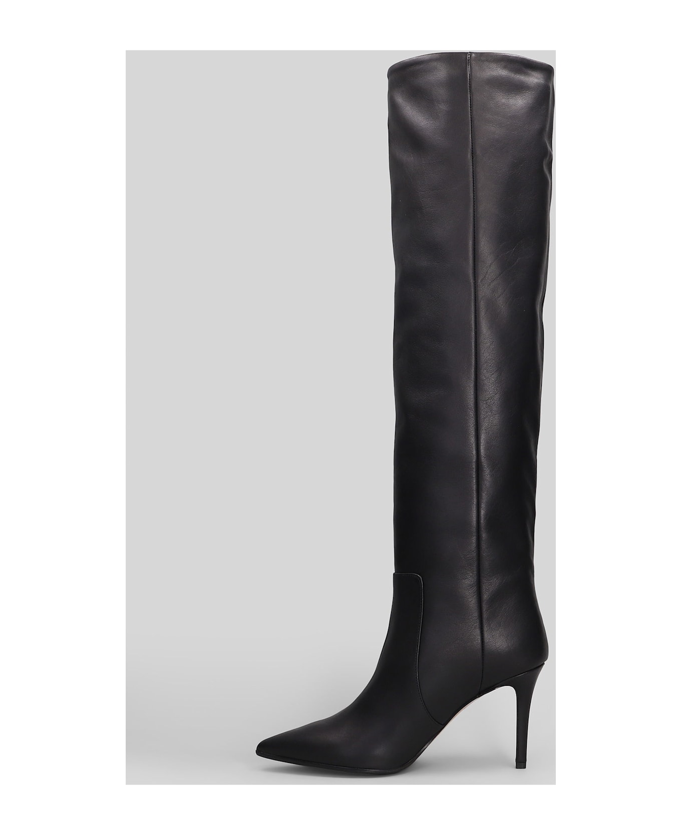 Fabio Rusconi High Heels Boots In Black Leather - black