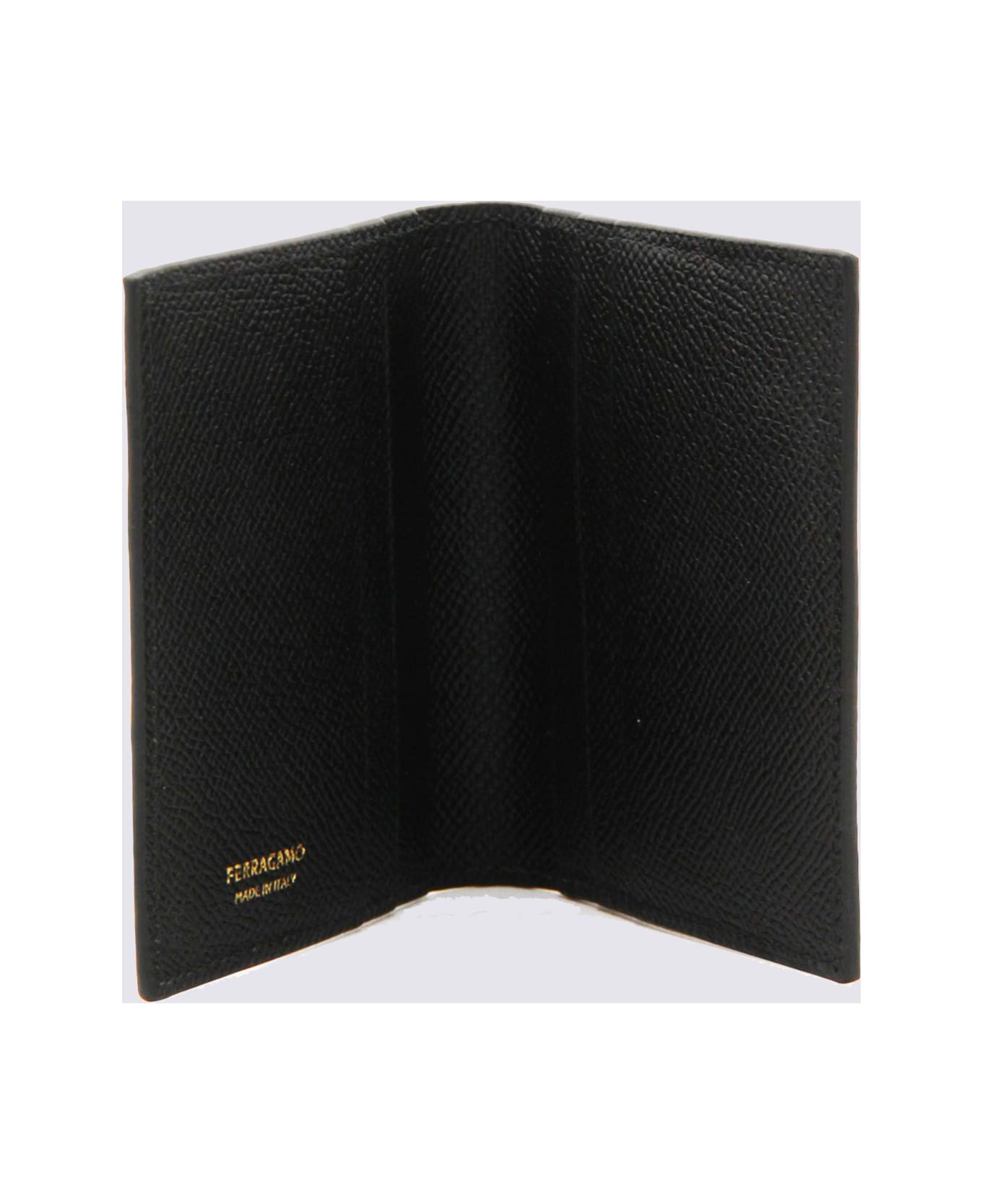 Ferragamo Black Leather Card Holder - Black