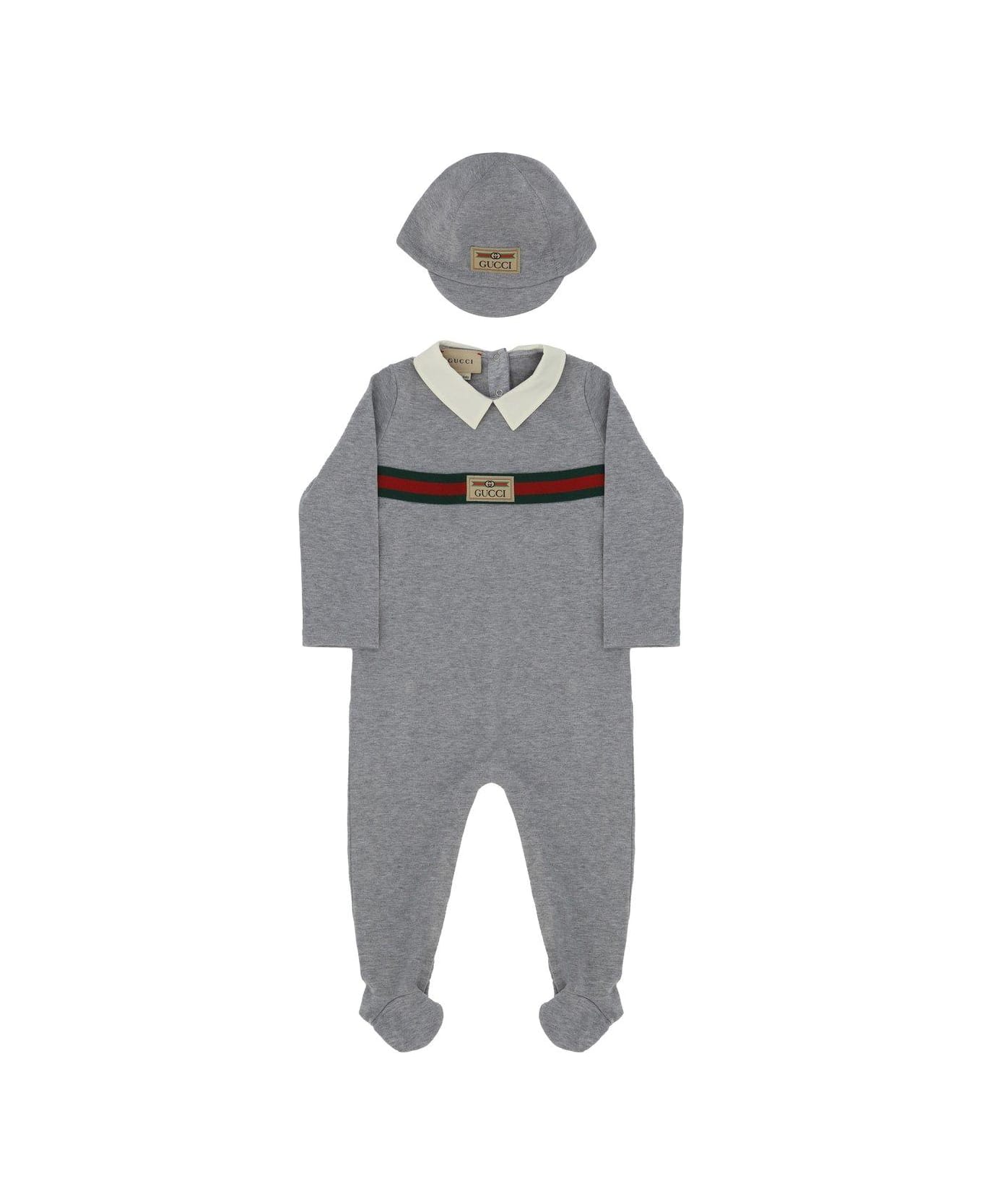 Gucci Set Of Two Babygrow - Grigio