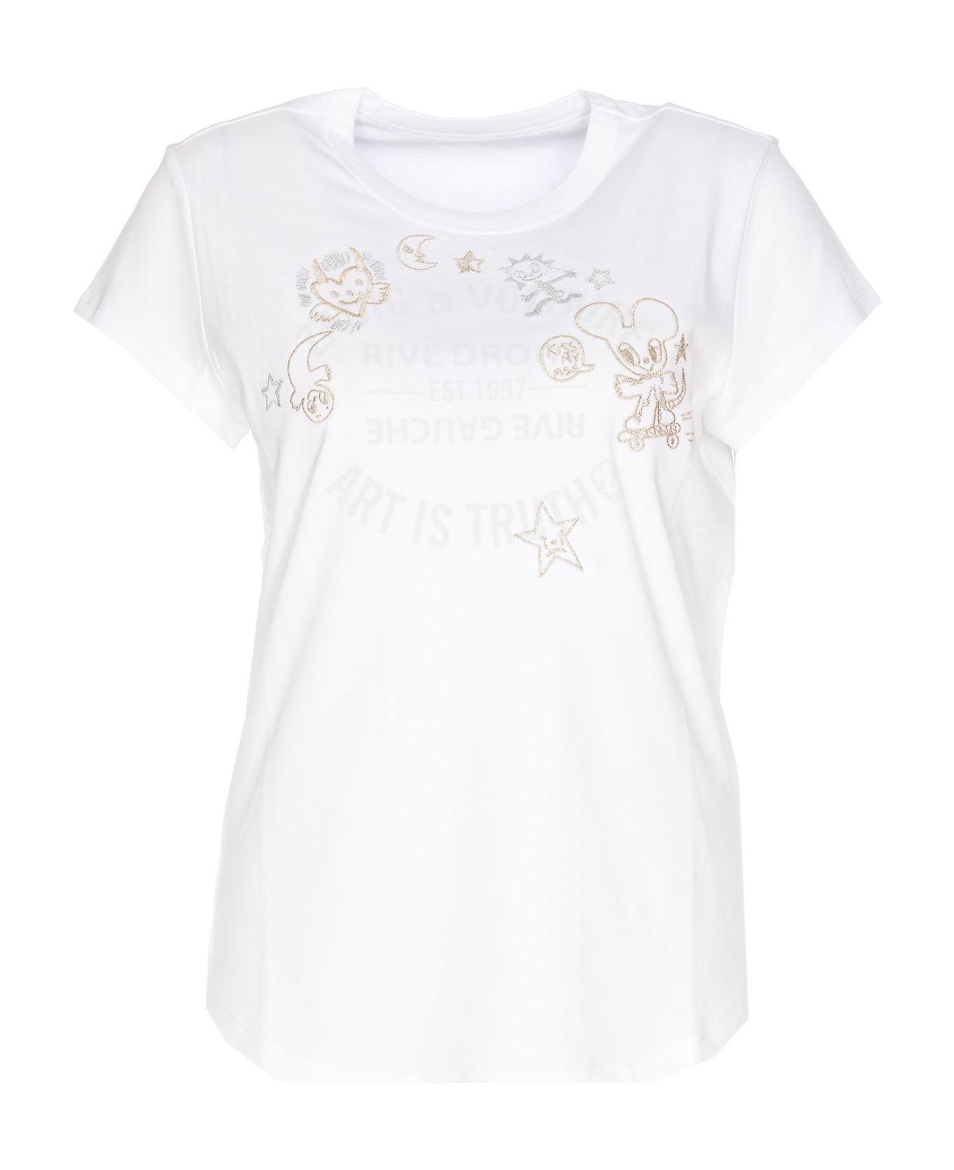 Zadig & Voltaire Woop Ico Blason T-shirt - Blanc Tシャツ