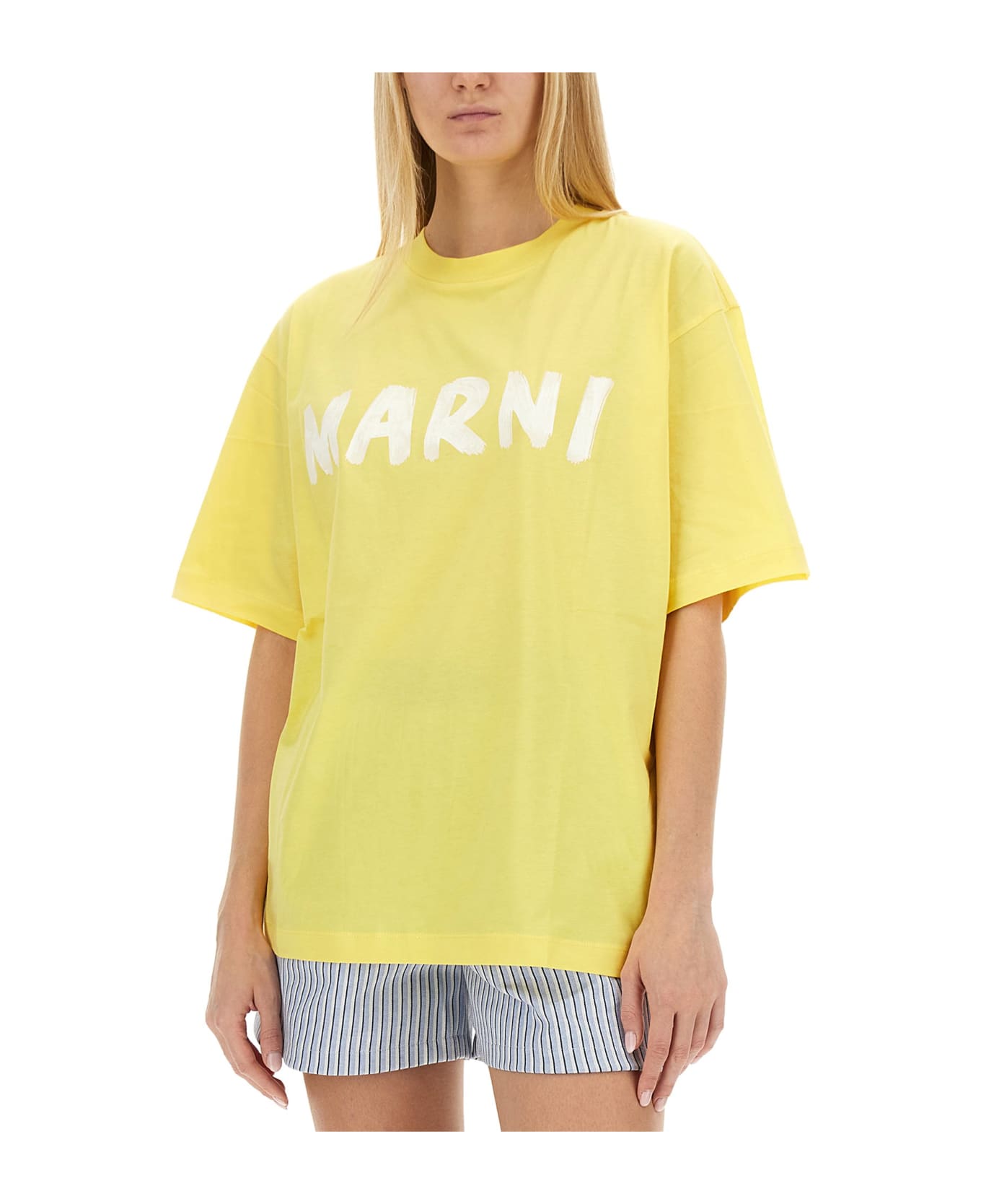 Marni T-shirt With Logo - GIALLO