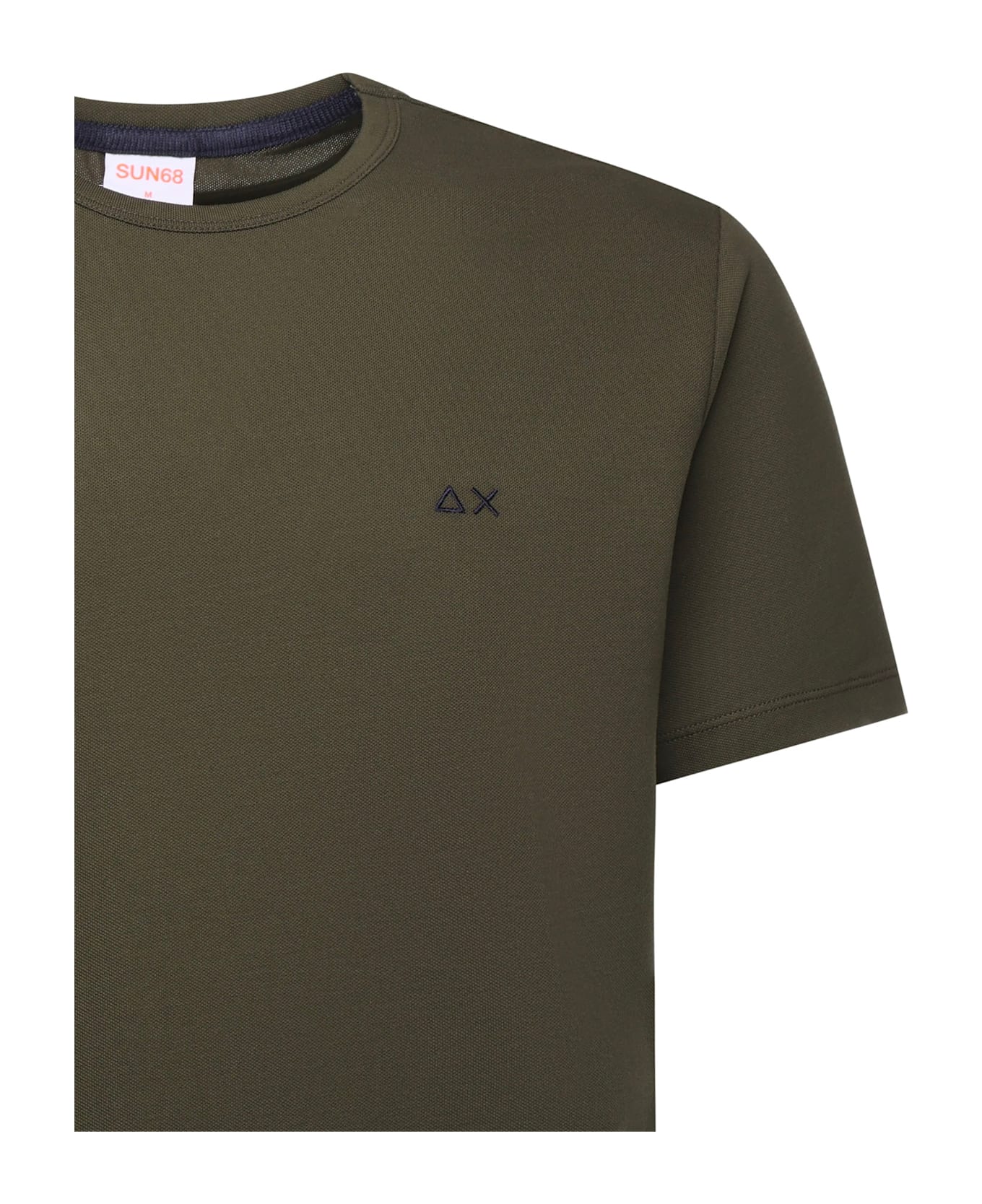 Sun 68 Cotton Pique T-shirt - DARK MILITARY