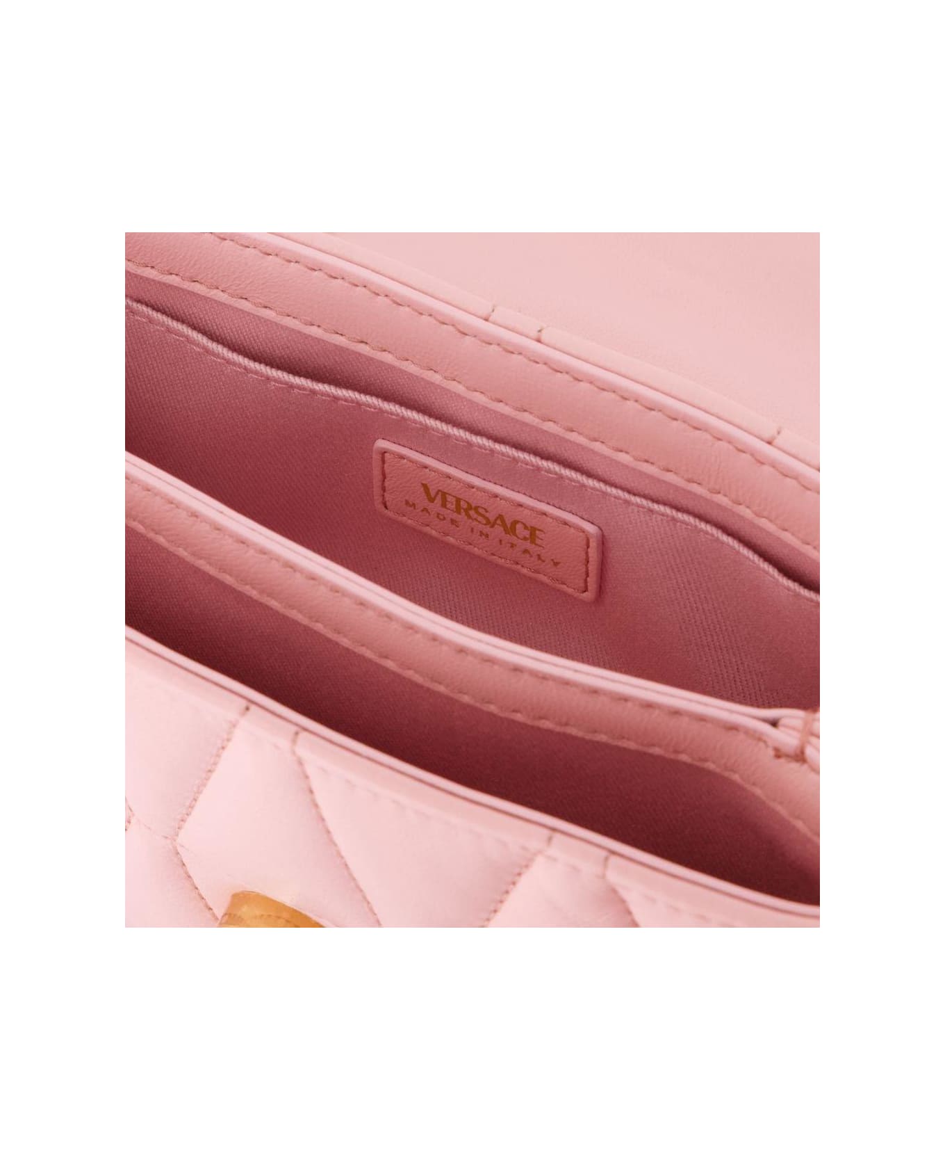Versace Kleio Quilted Mini Crossbody Bag - Pink