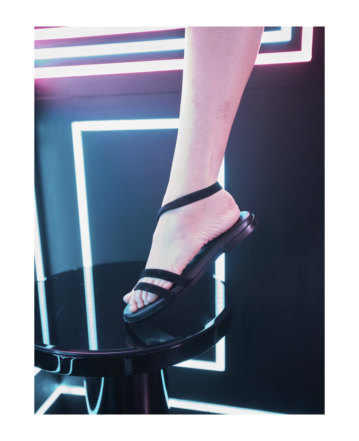 CB Made in Italy Suede Flats Atena - Black