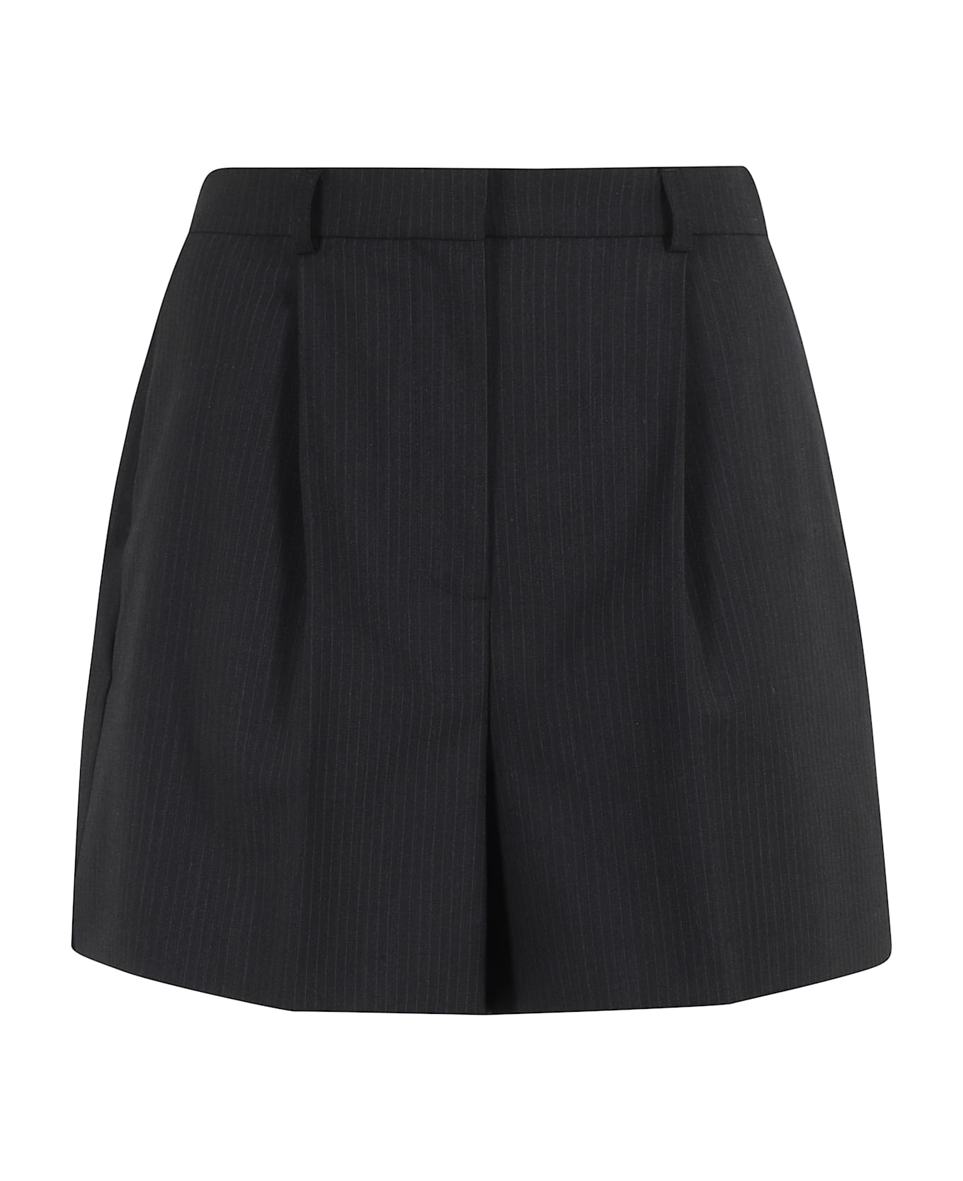 Herskind Reggy Shorts - Dark Grey Pinstripe