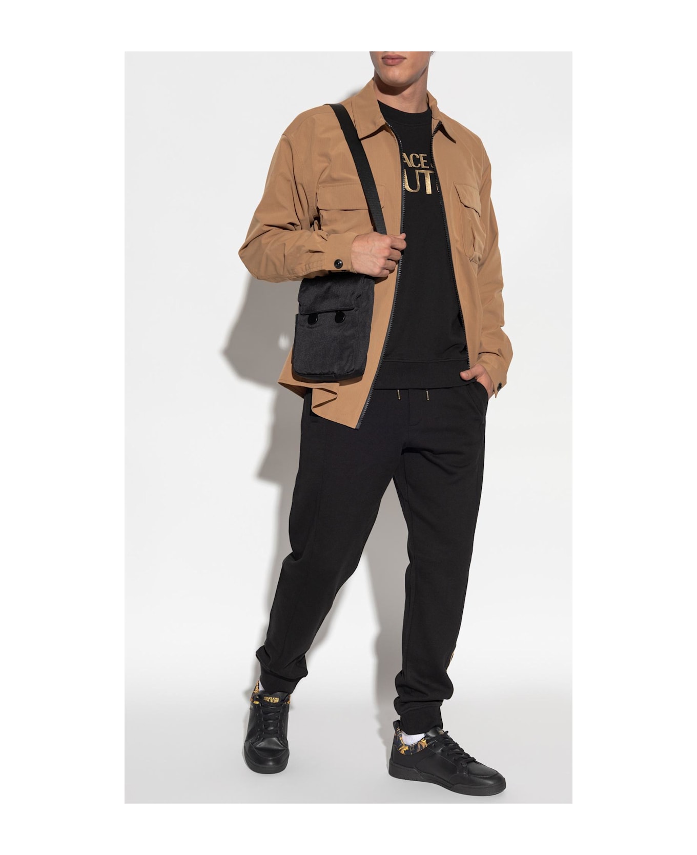 Versace Jeans Couture Sweatshirt With Printed Logo - black