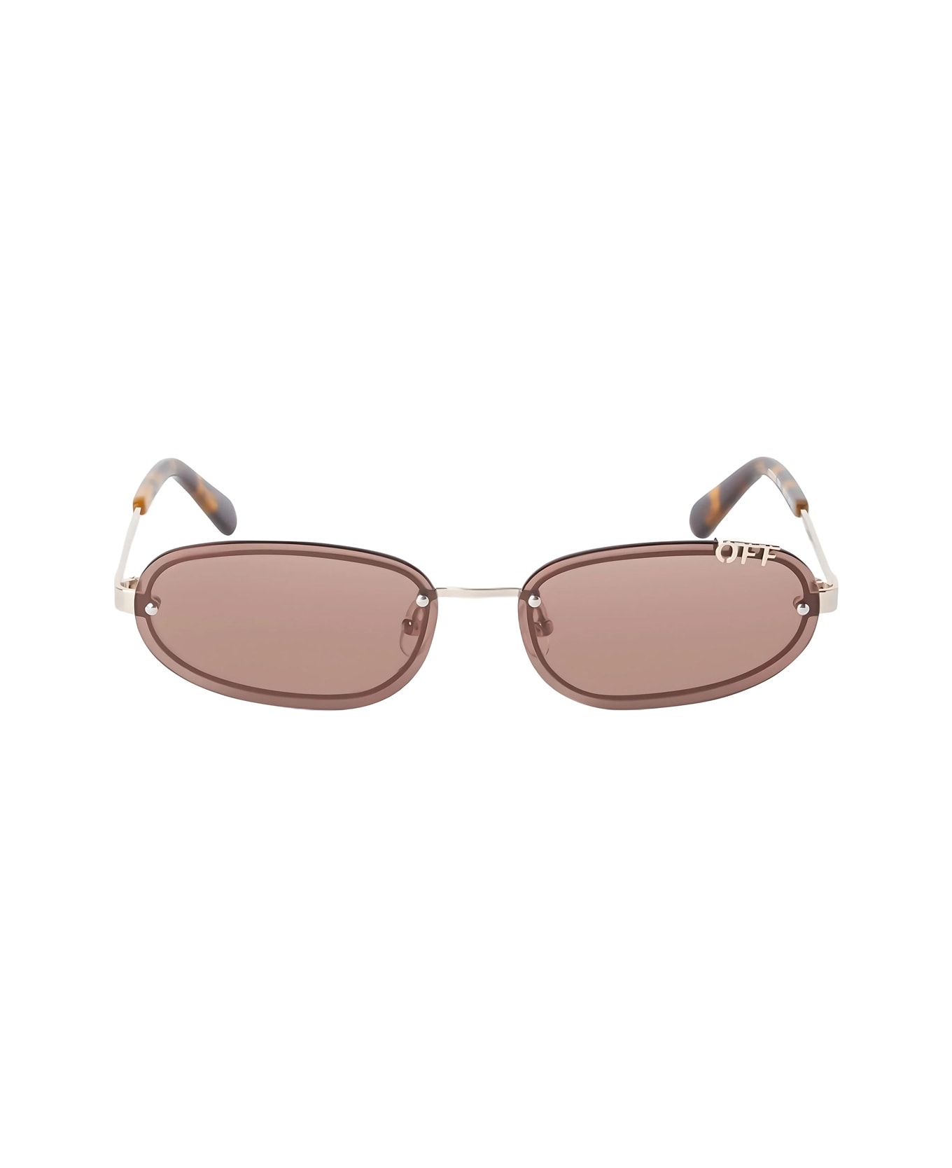 Off-White Off White Oeri13m Miami 7664 Gold Brown Sunglasses - Oro