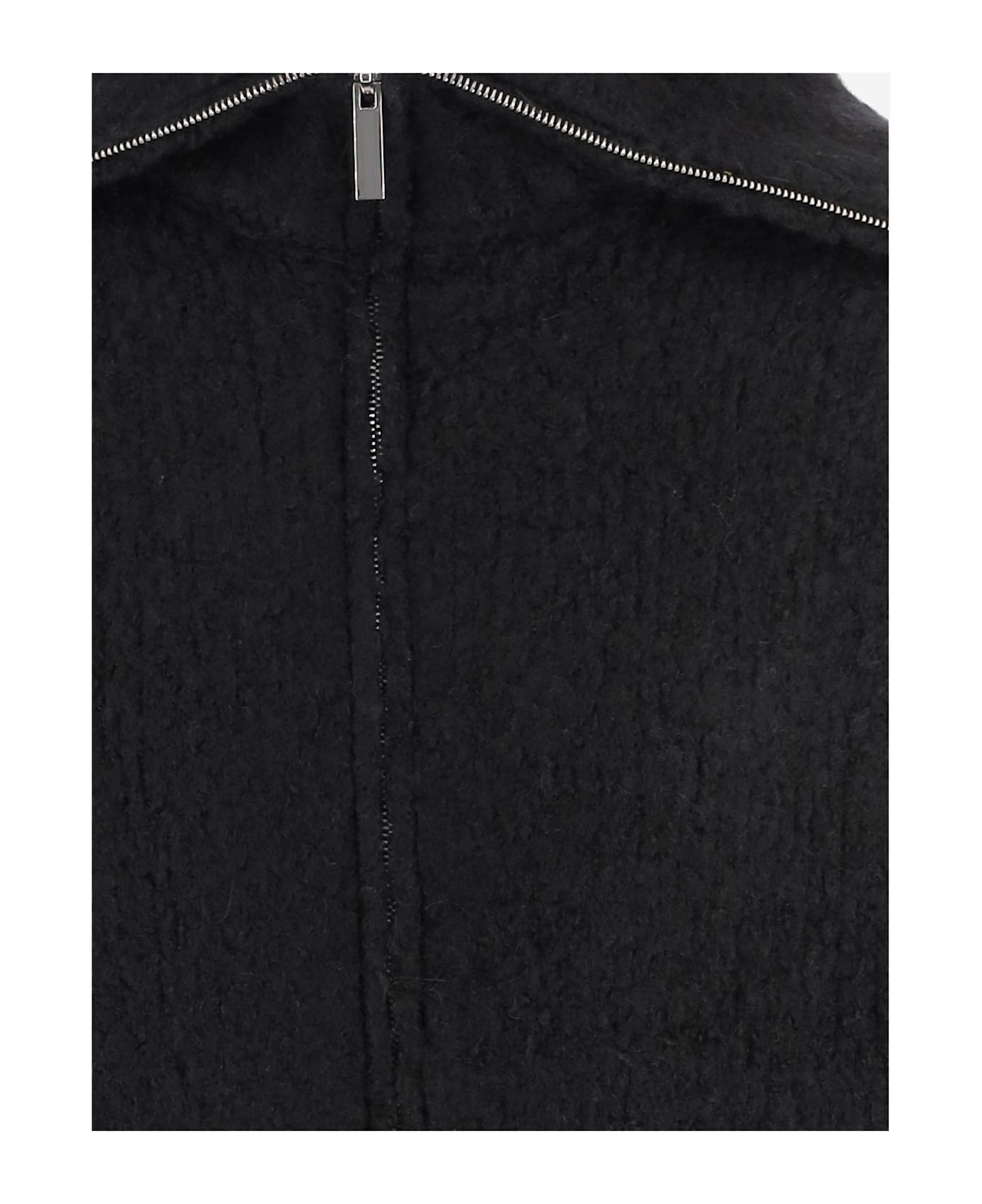 Sa Su Phi Teddy Jacket In Cashmere Blend - Black