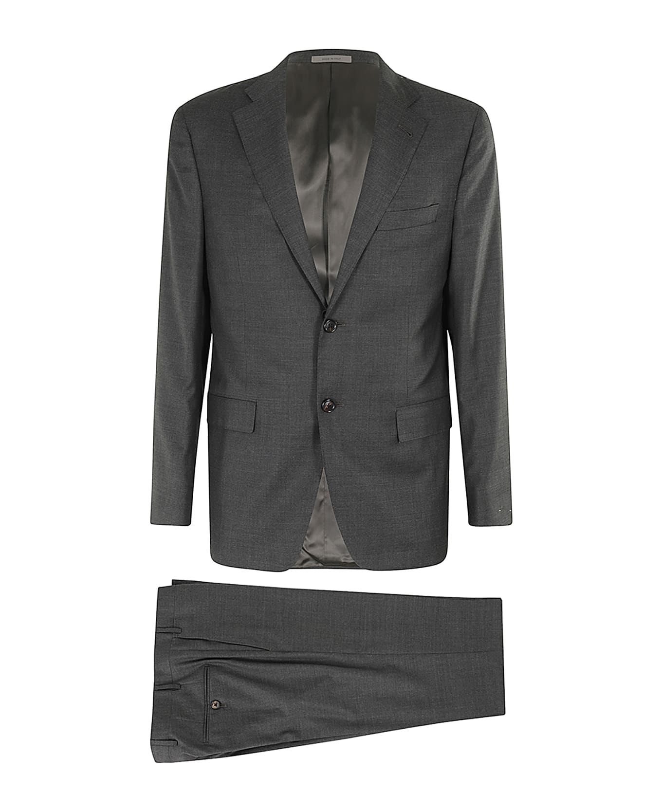 Corneliani Abito Twill 130s Lana Grisaglia - Antracite