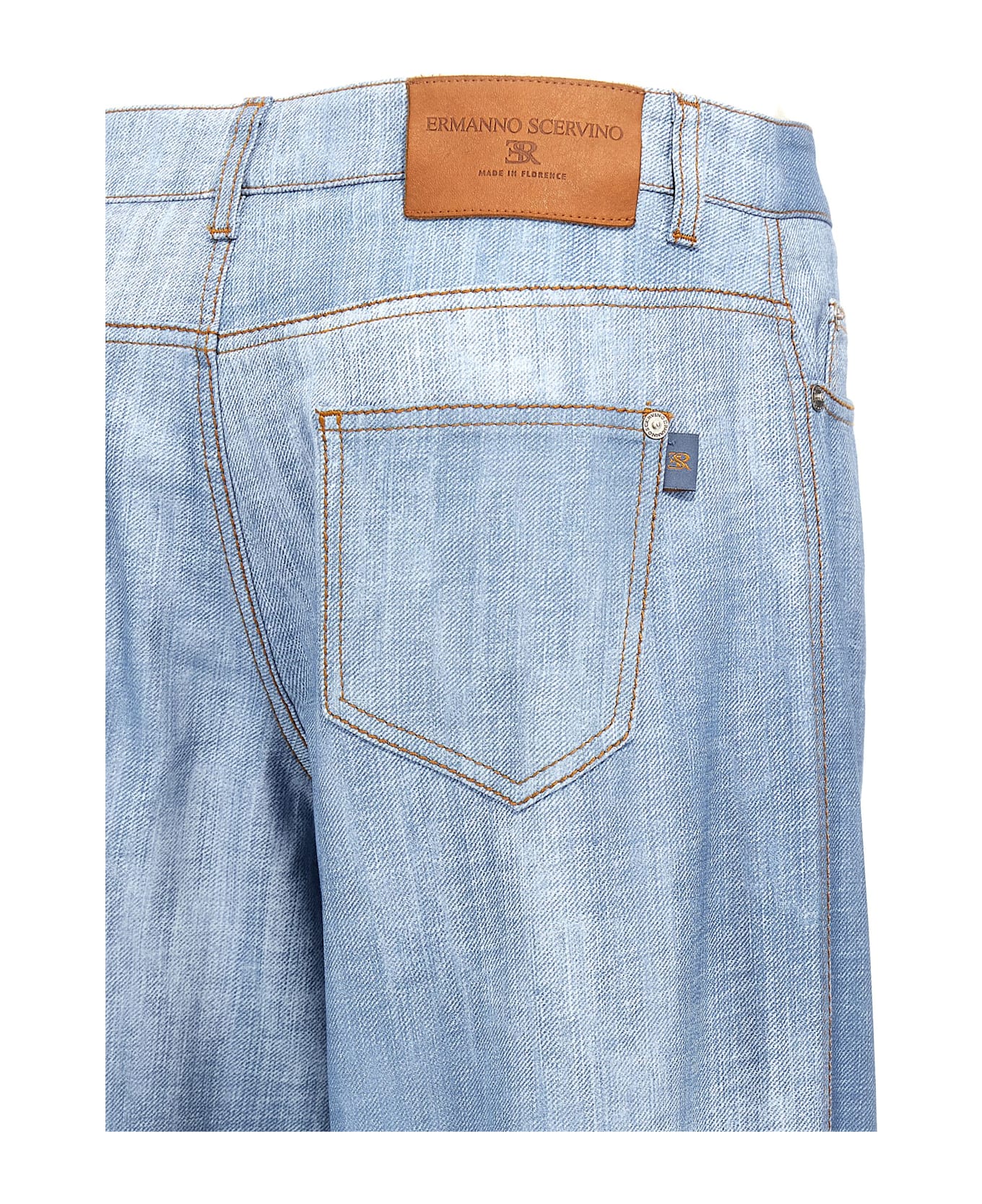 Ermanno Scervino Denim Effect Pants - Light Blue